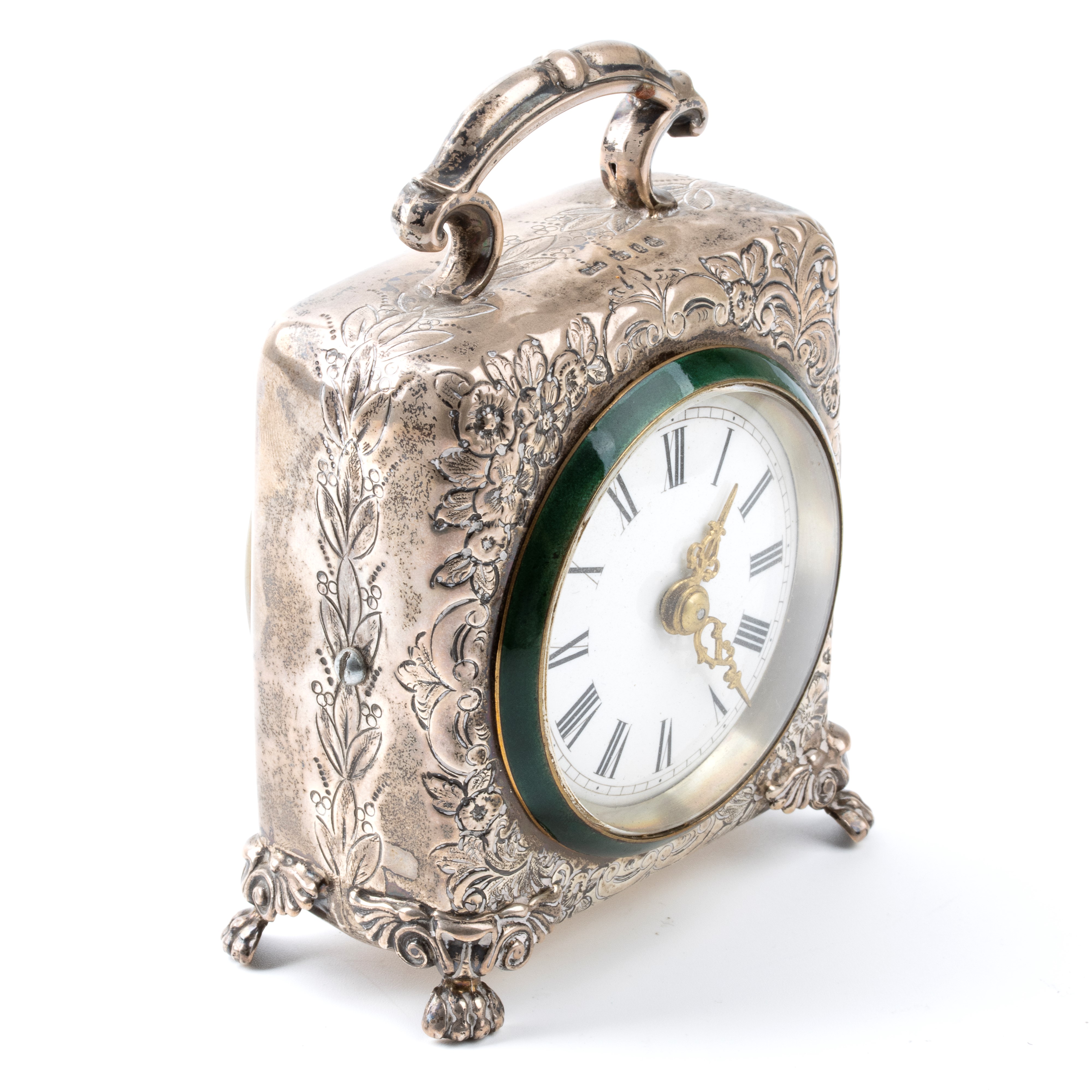 Orologio da tavolo Vittoriano in argento