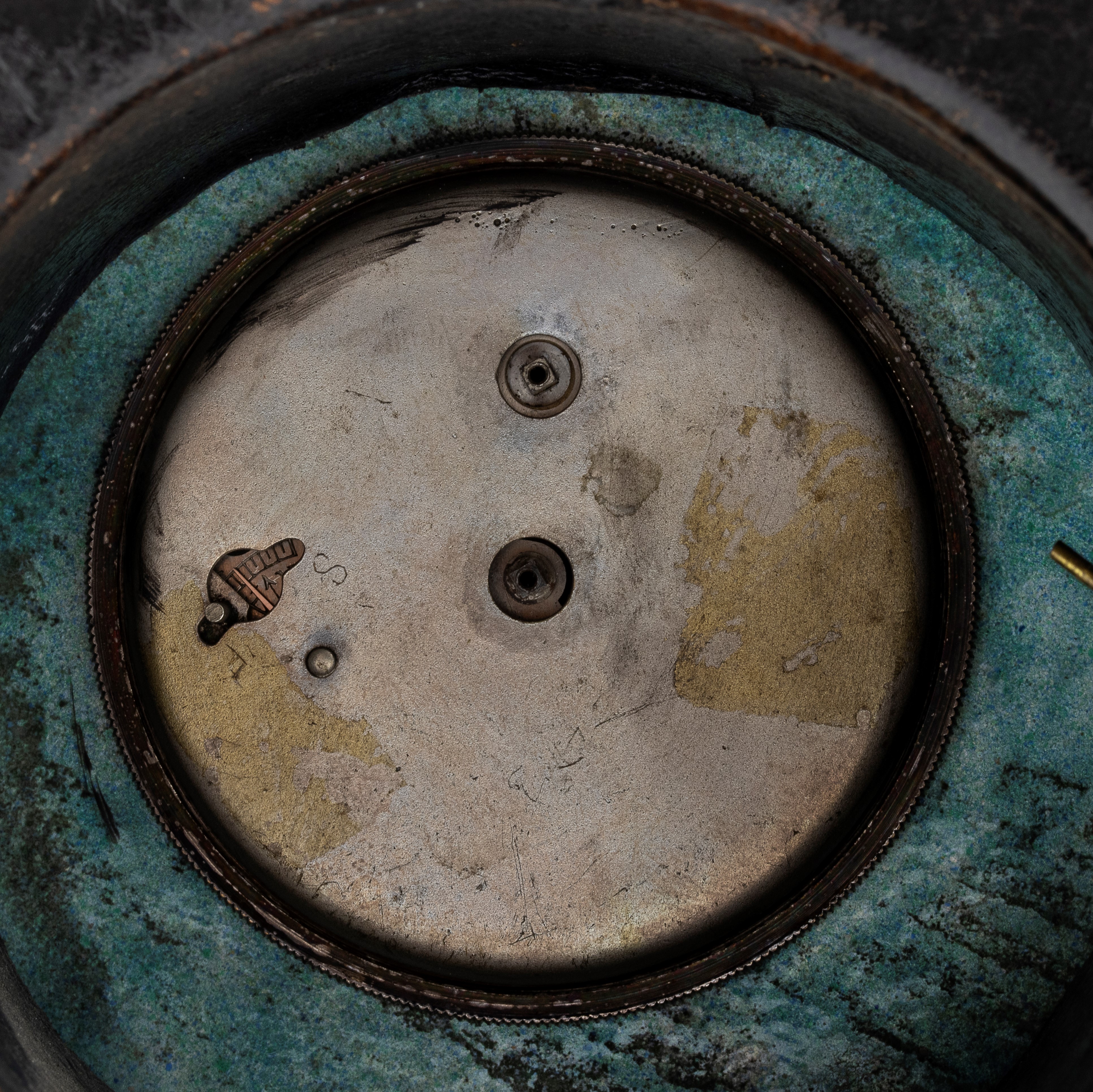 Orologio da tavolo Art Déco in argento e smalti