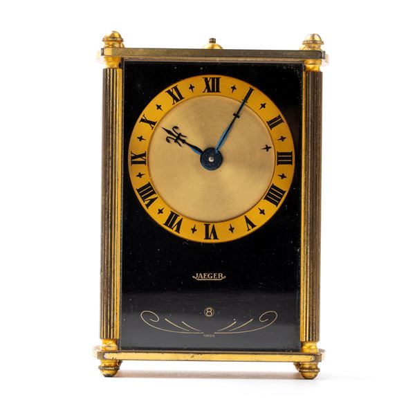 Jaeger-LeCoultre - Gilded metal table alarm clock