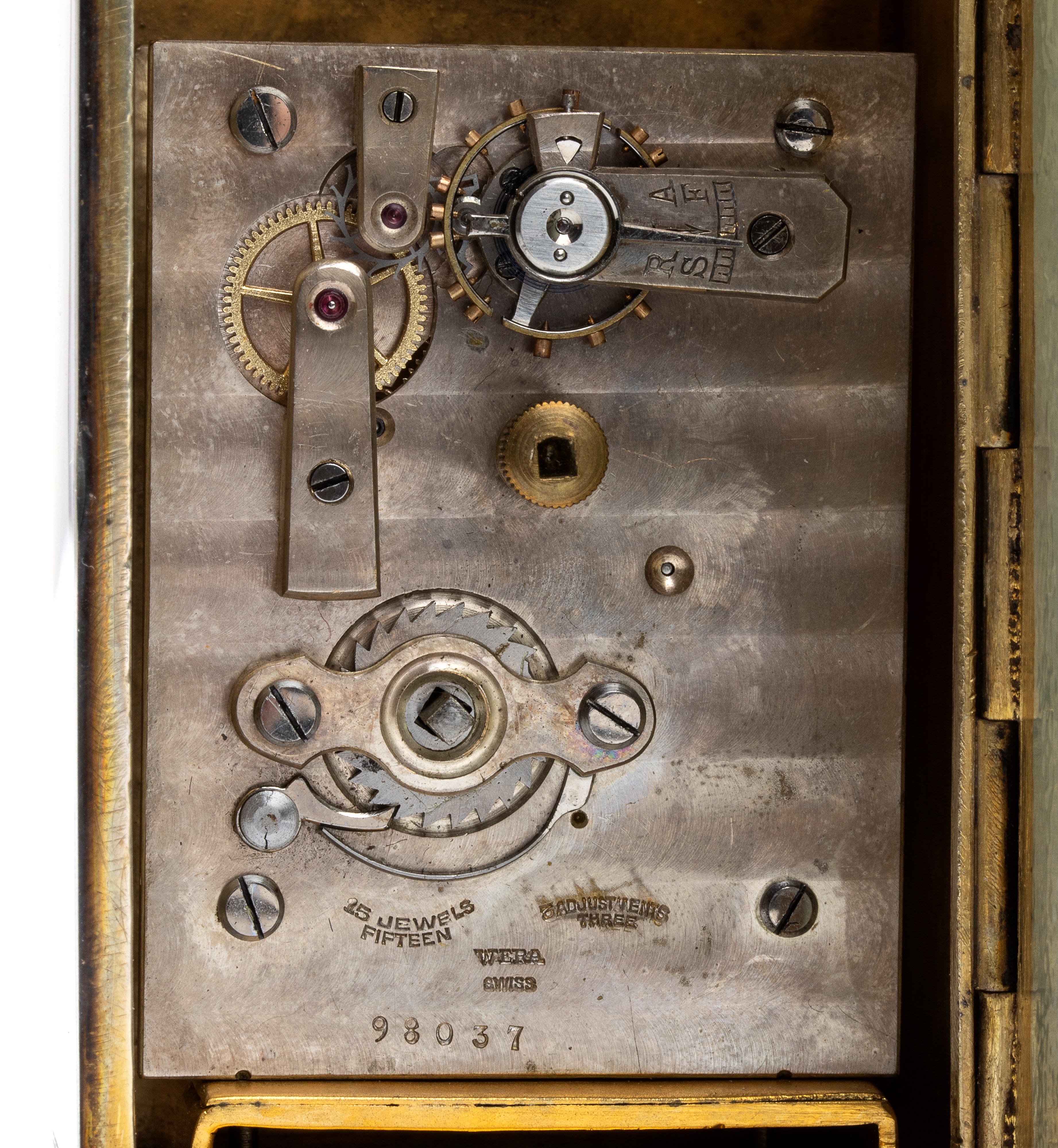 Orologio da tavolo Art Déco in argento e smalti