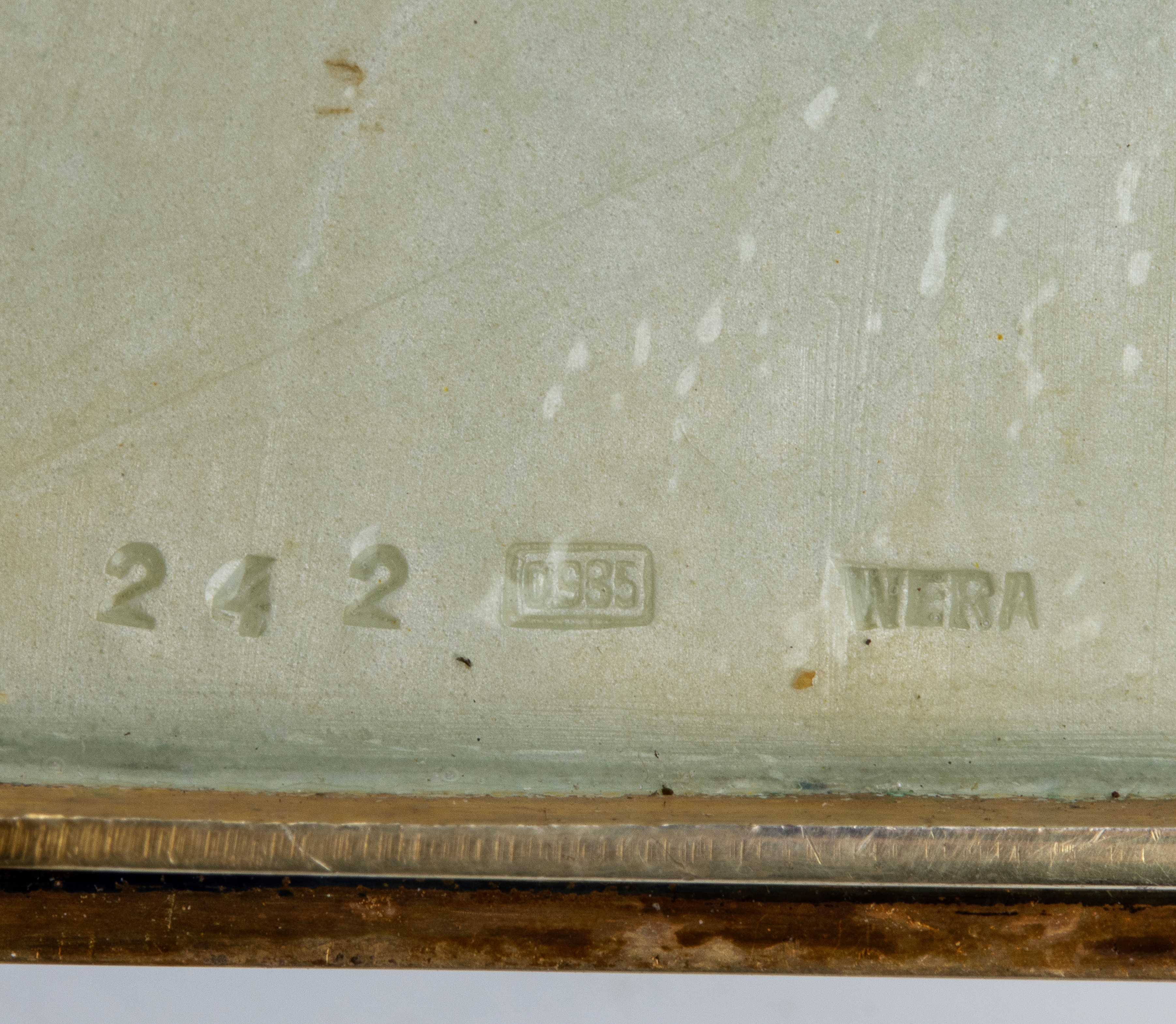 Orologio da tavolo Art Déco in argento e smalti