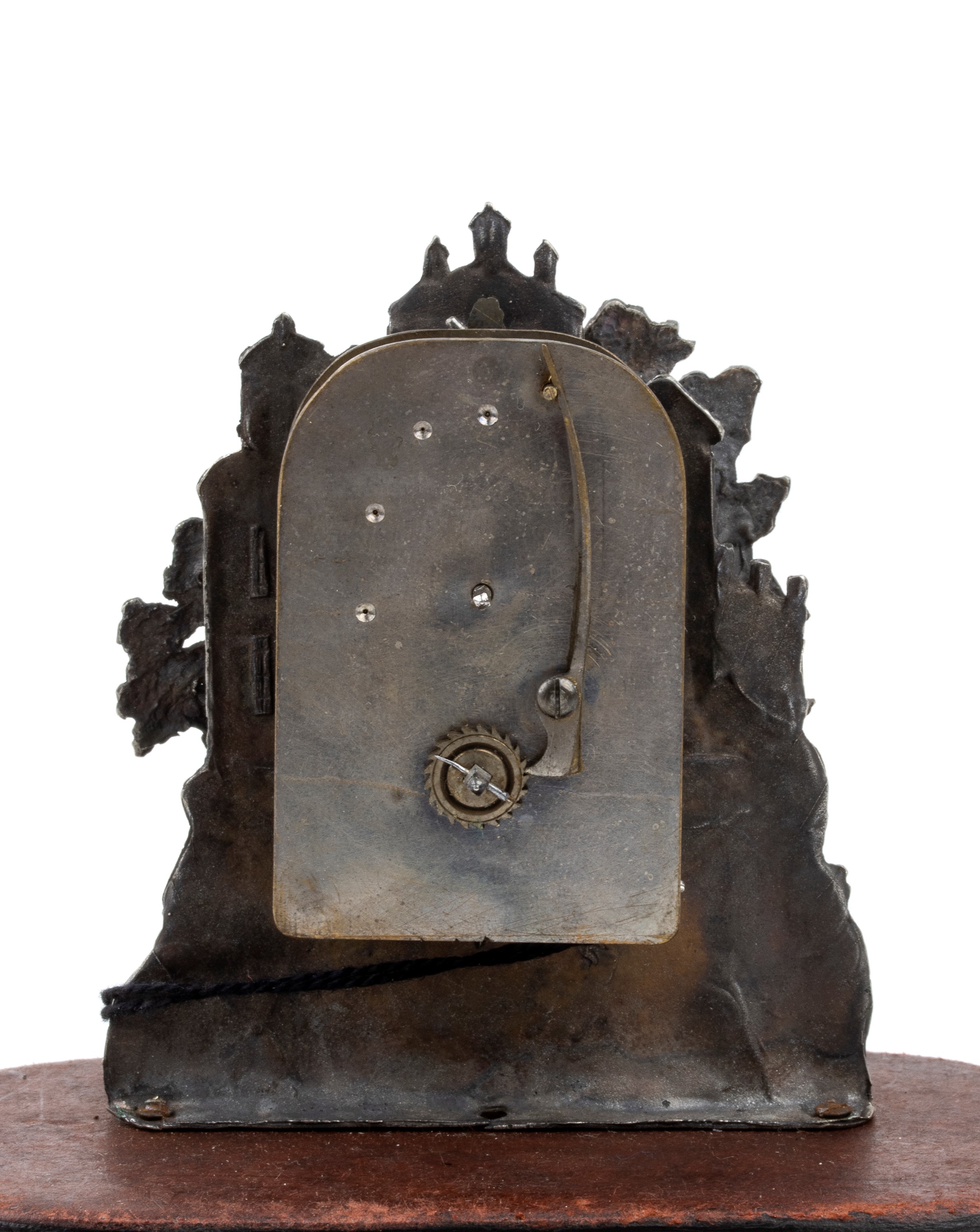 Orologio da tavolo in argento con campana