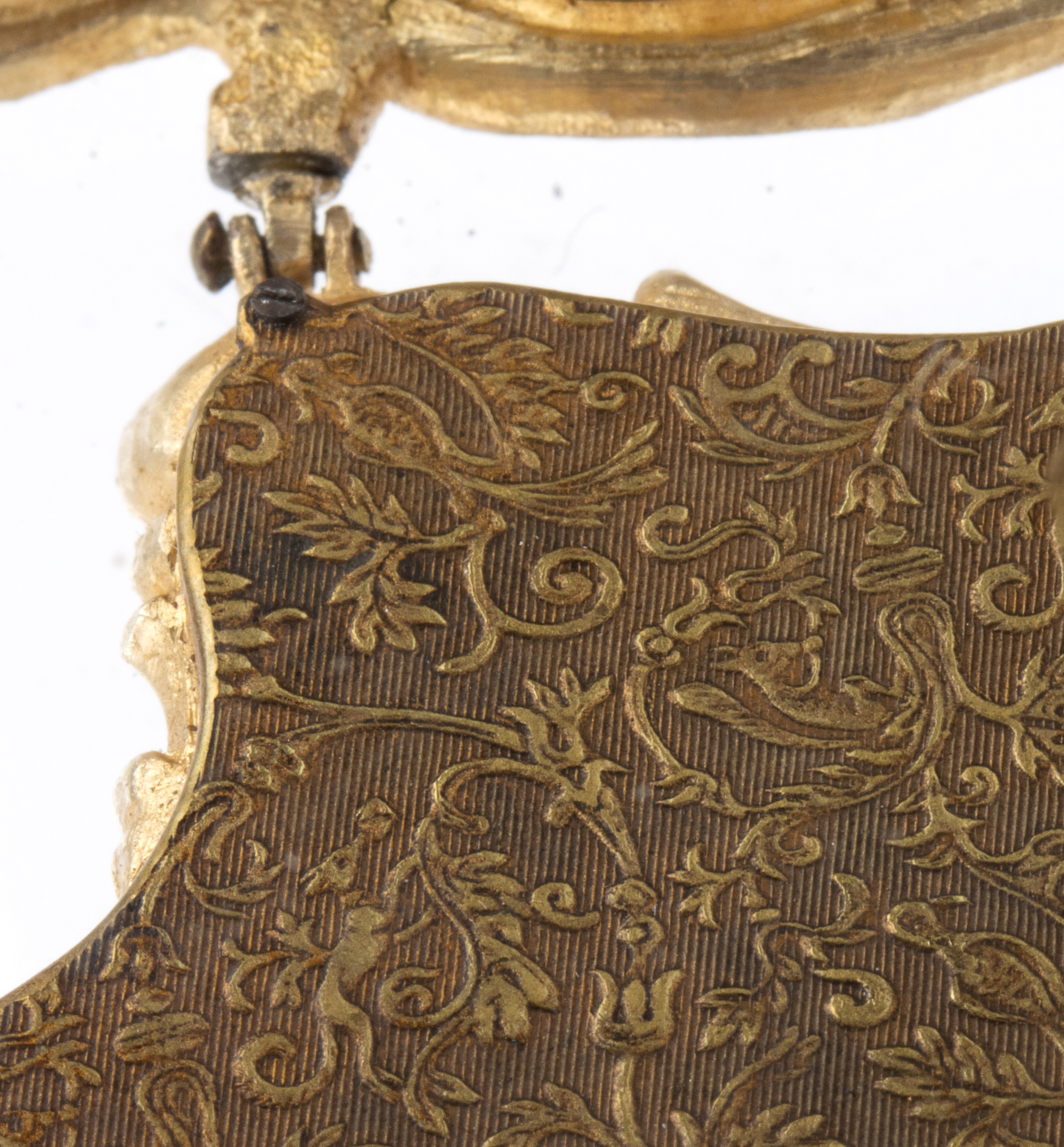 Orologio da tavolo in bronzo e smalti