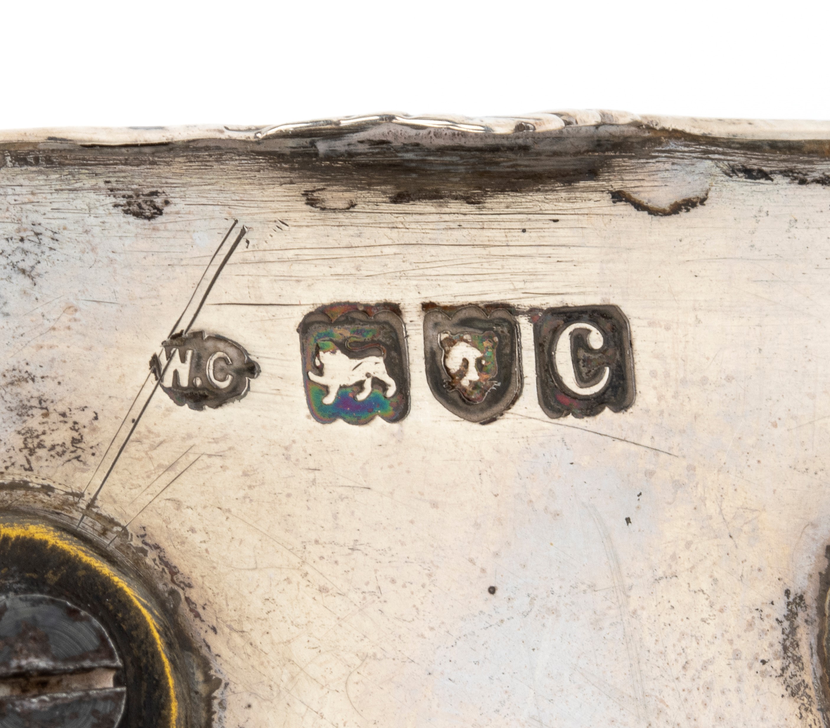 Orologio da tavolo Art Déco in argento e smalti