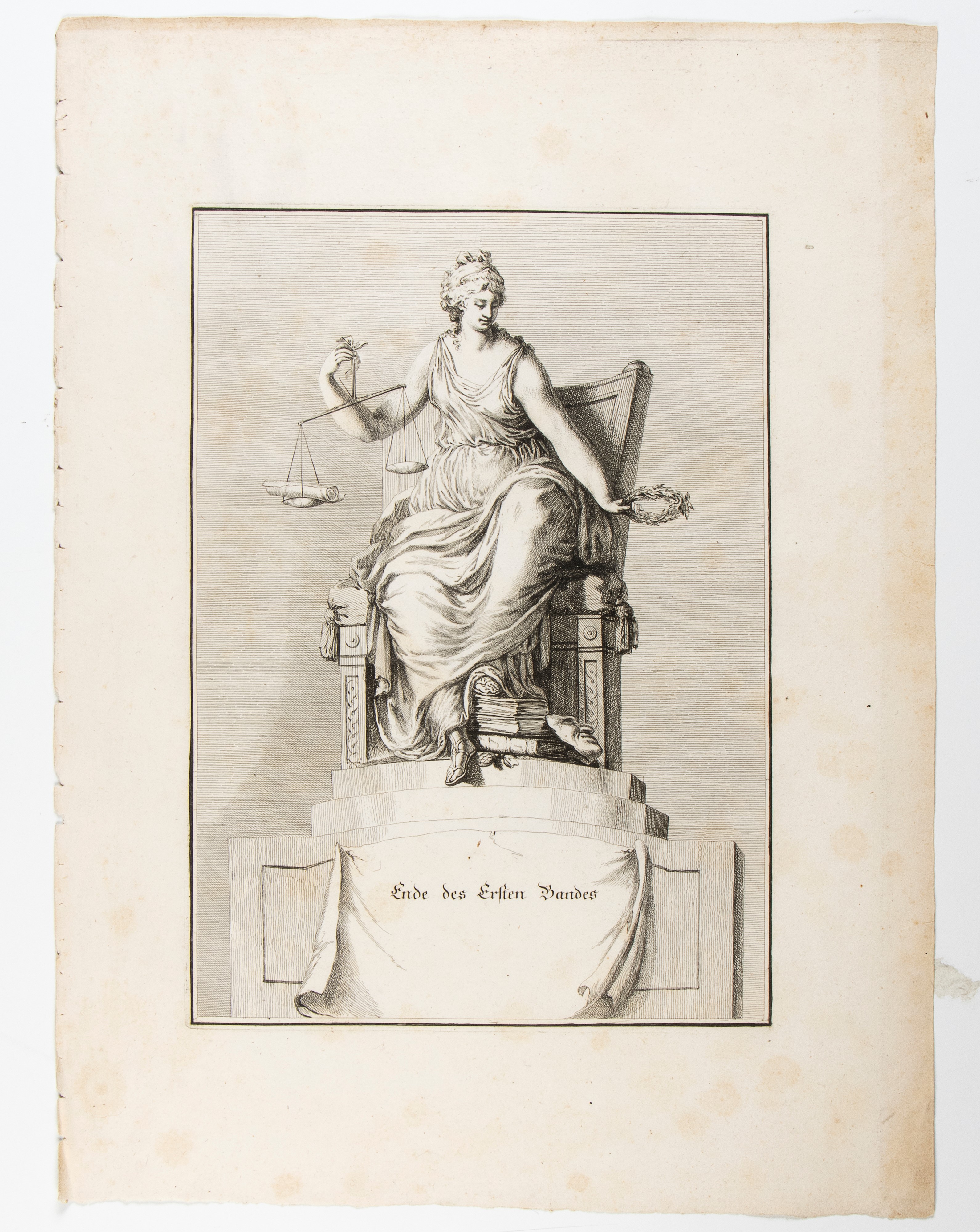 Lotto di dieci incisioni raffiguranti le statue del palazzo di Schönbrunn