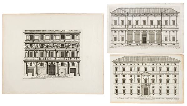 Pietro Ferrerio - Palazzo de Chigi alla Lungara | Palazzo Branconio dell'Aquila | Palazzo del Cardinal Dezza