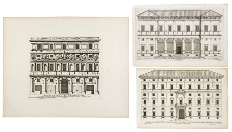 Pietro Ferrerio - Palazzo De Chigi alla Lungara | Palazzo Branconio Dell'aquila | Palazzo del Car...