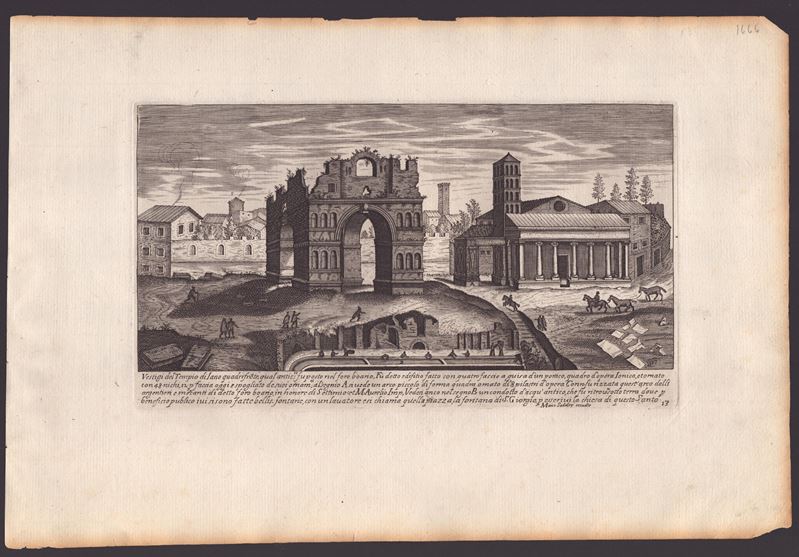 Aegidius Sadeler II - Vestigi del Tempio di Jano Quadrifronte