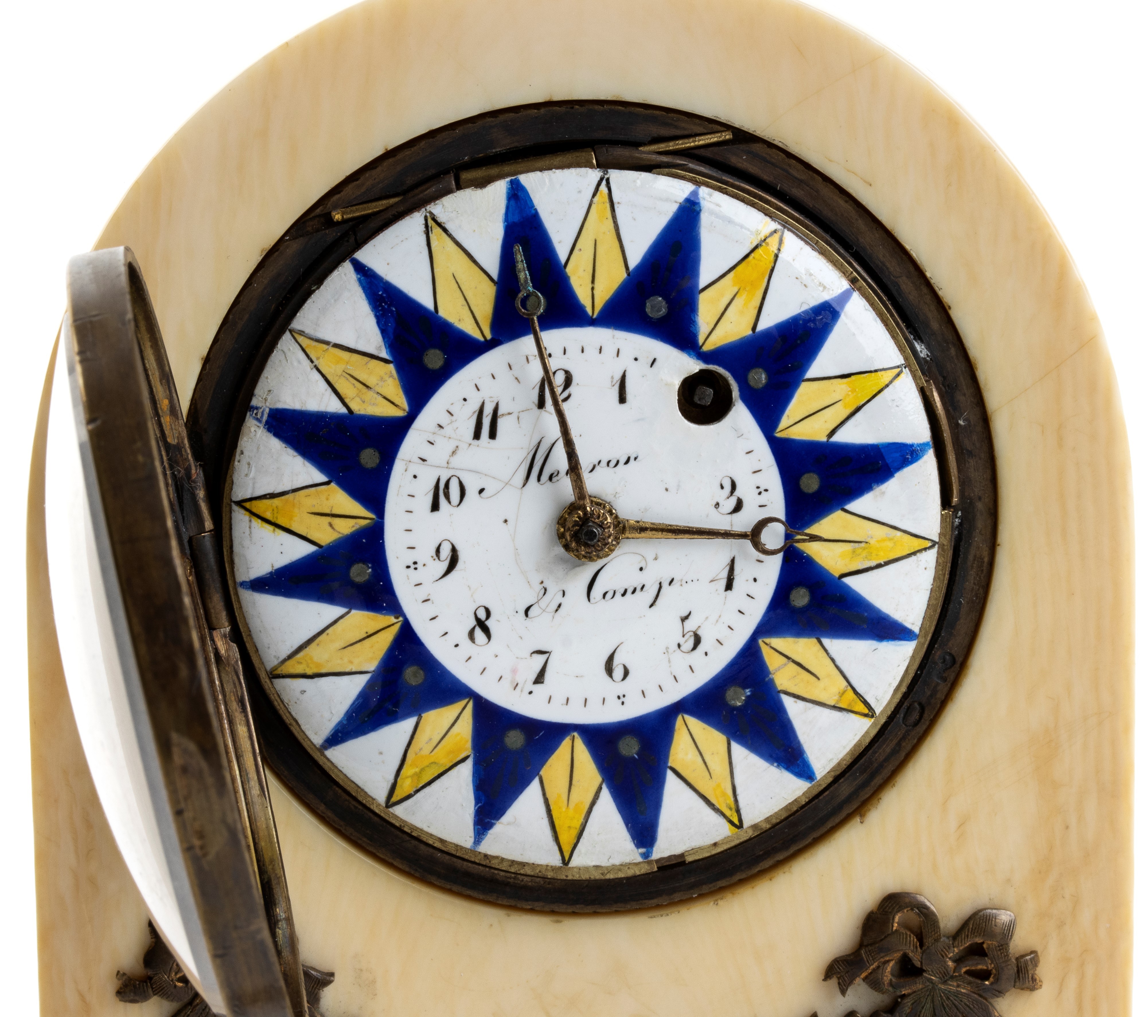 Orologio da tavolo in avorio