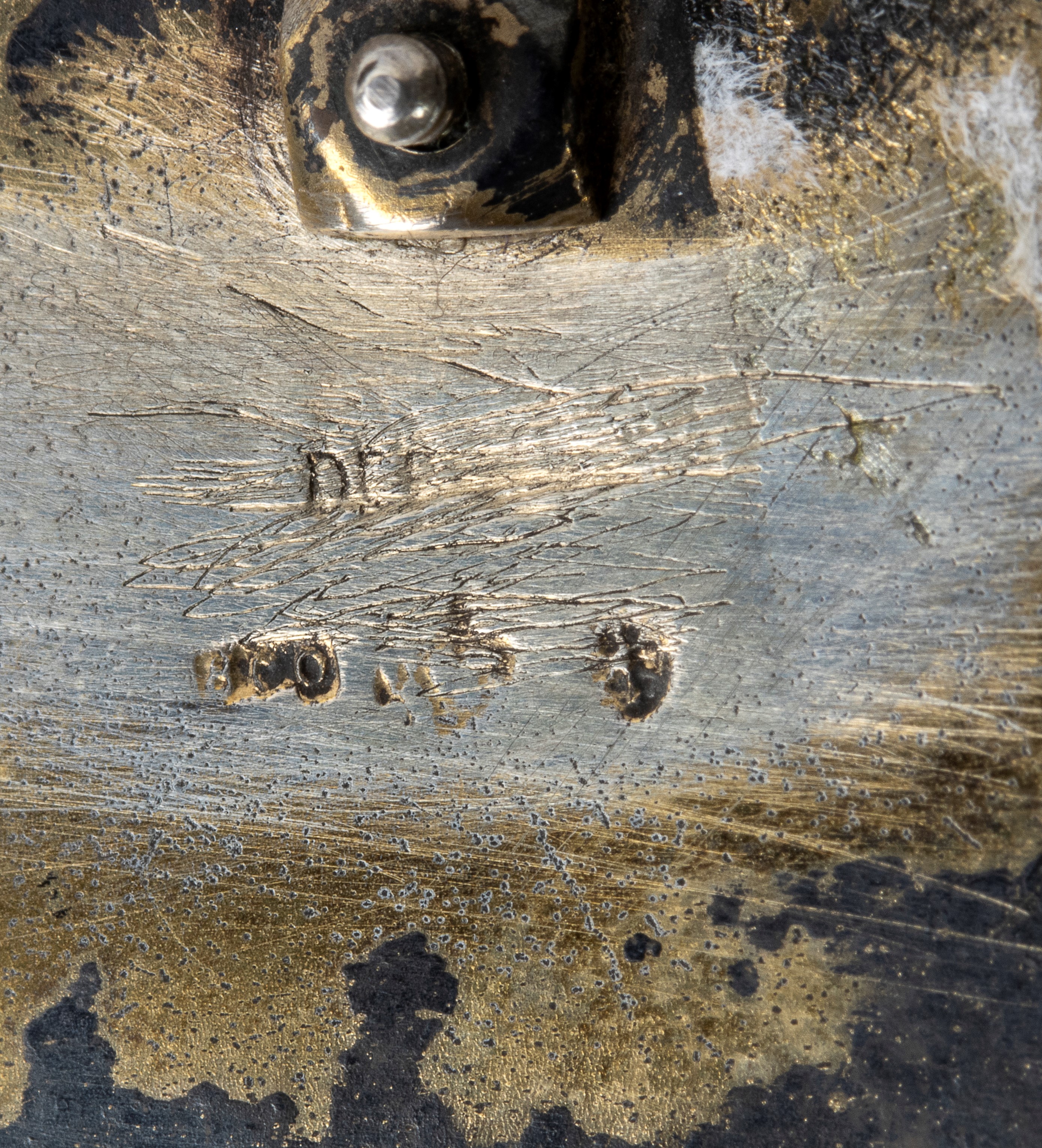 Portaorologio in argento, diaspro e avorio