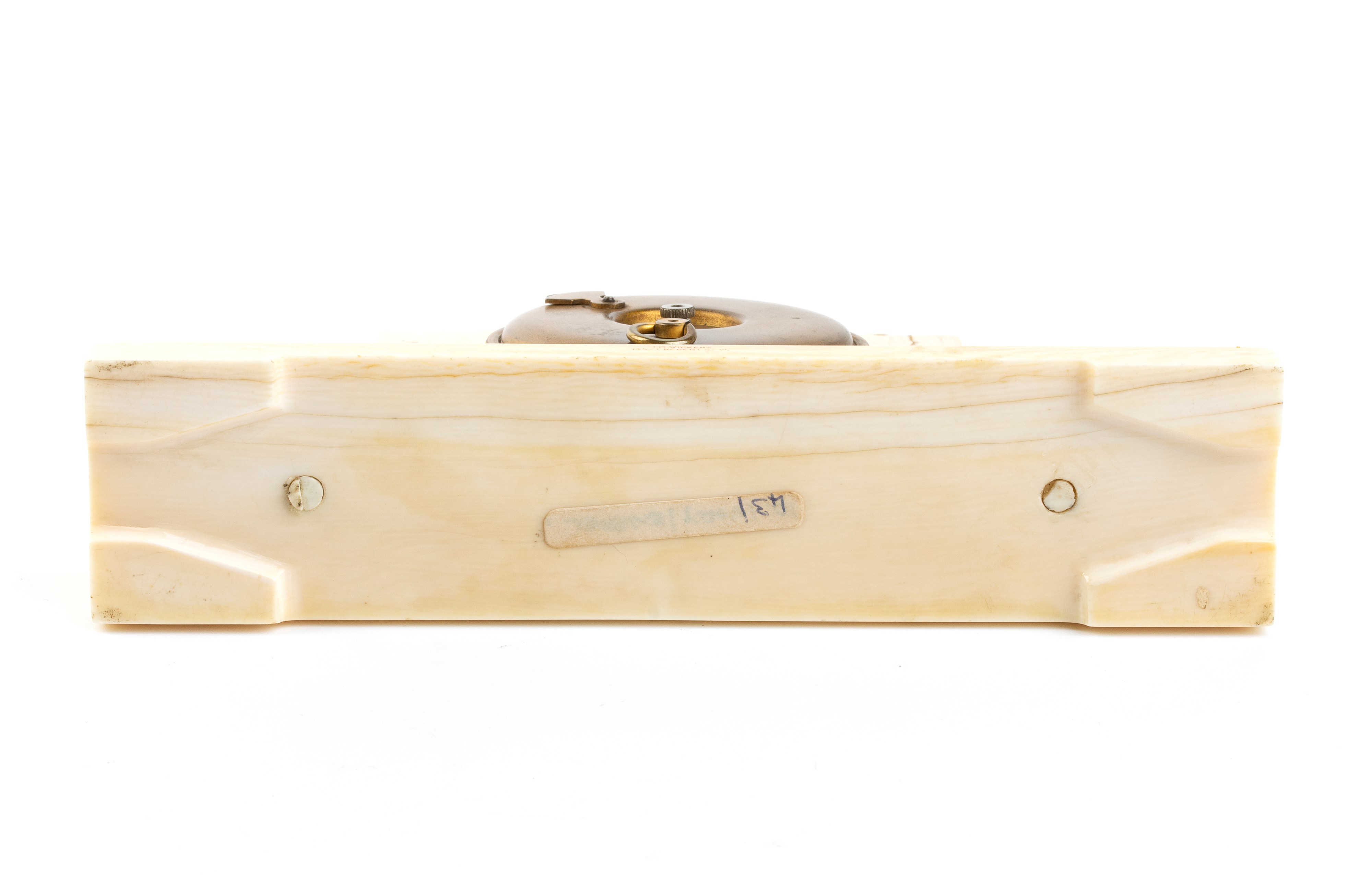 Orologio da tavolo Art Déco in avorio e smalto