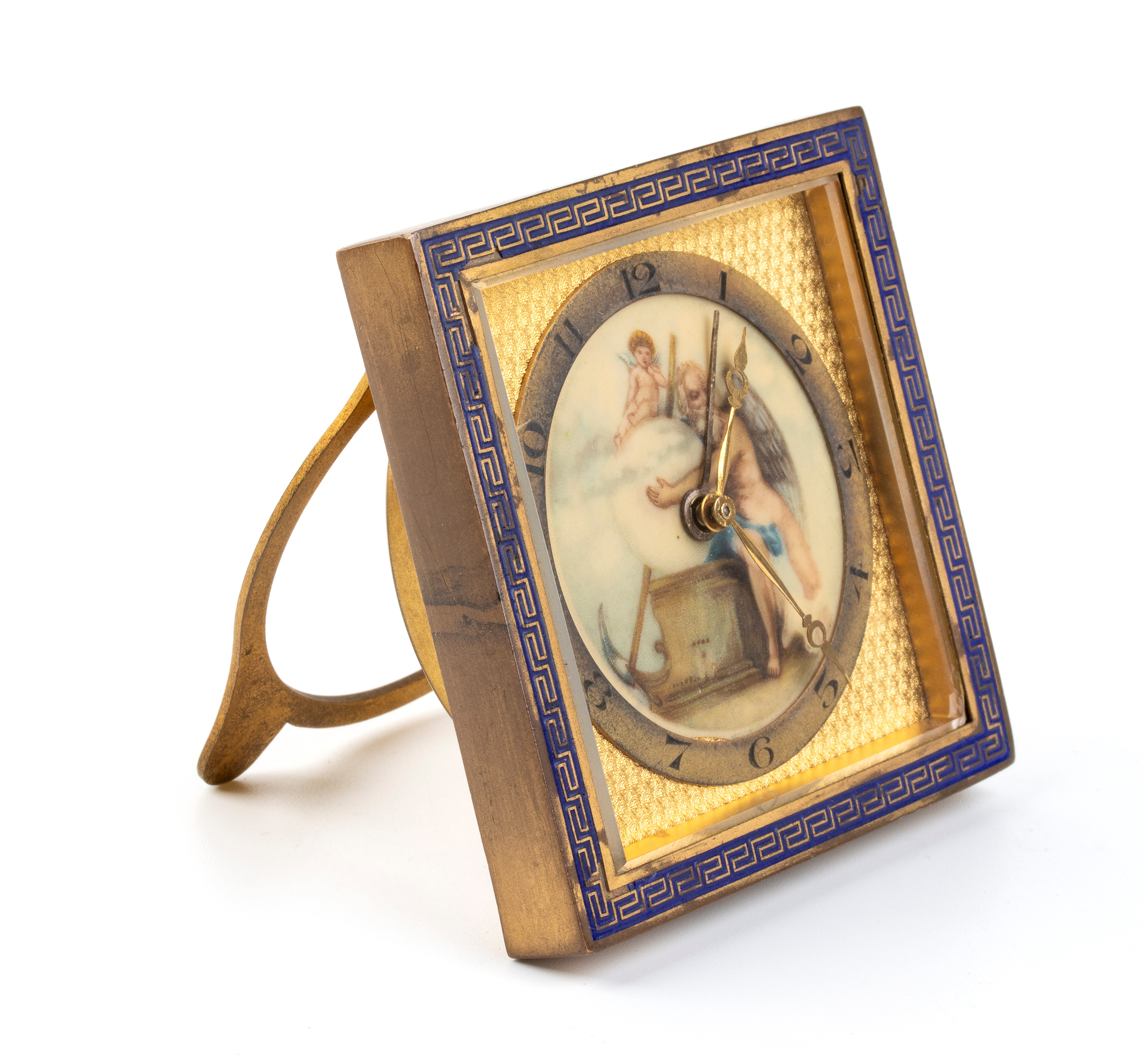 Kienzle (?): Sveglia da Tavolo Art Déco con Smalti