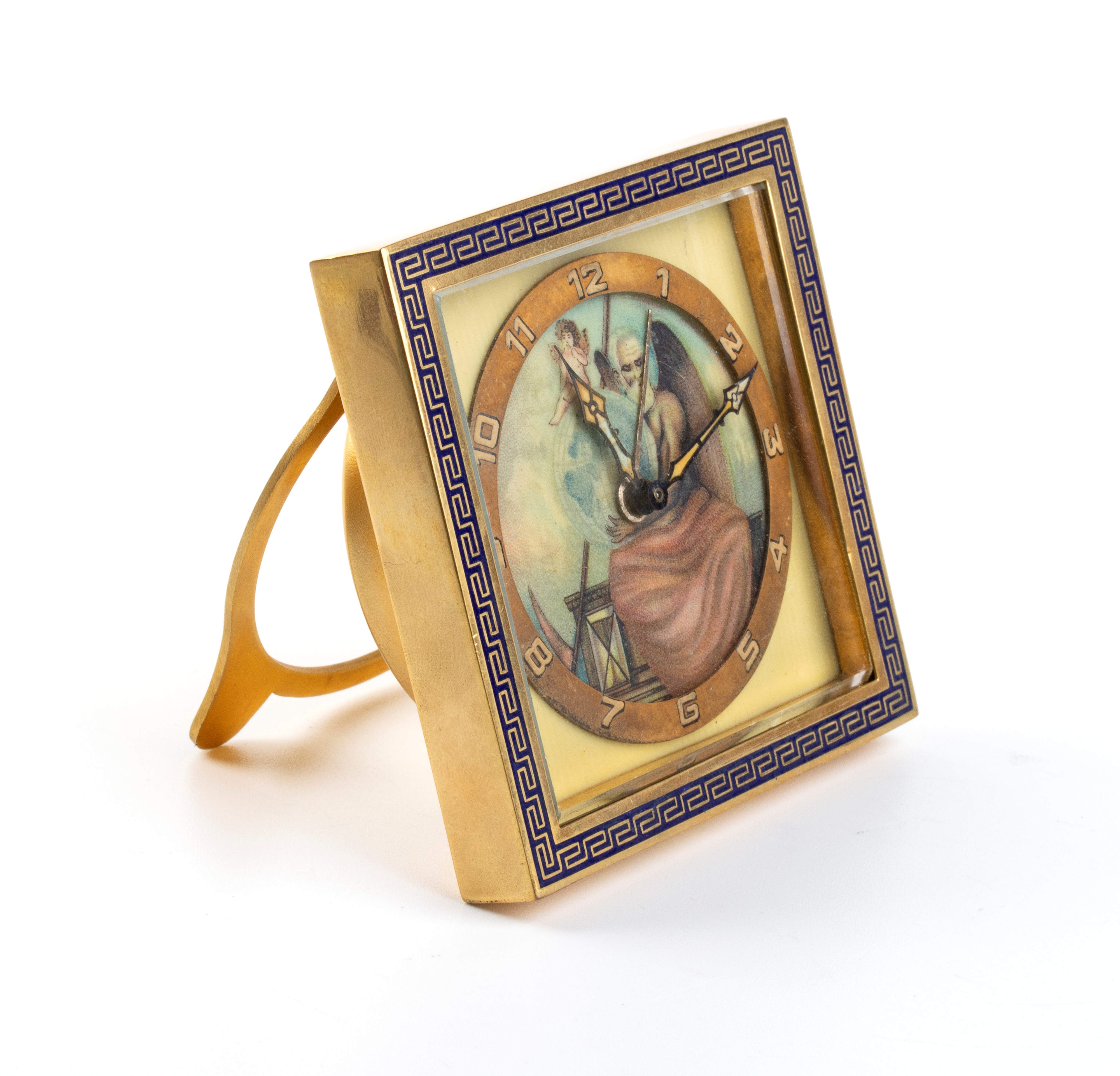 Kienzle (?): Orologio da Tavolo Art Déco con Smalti