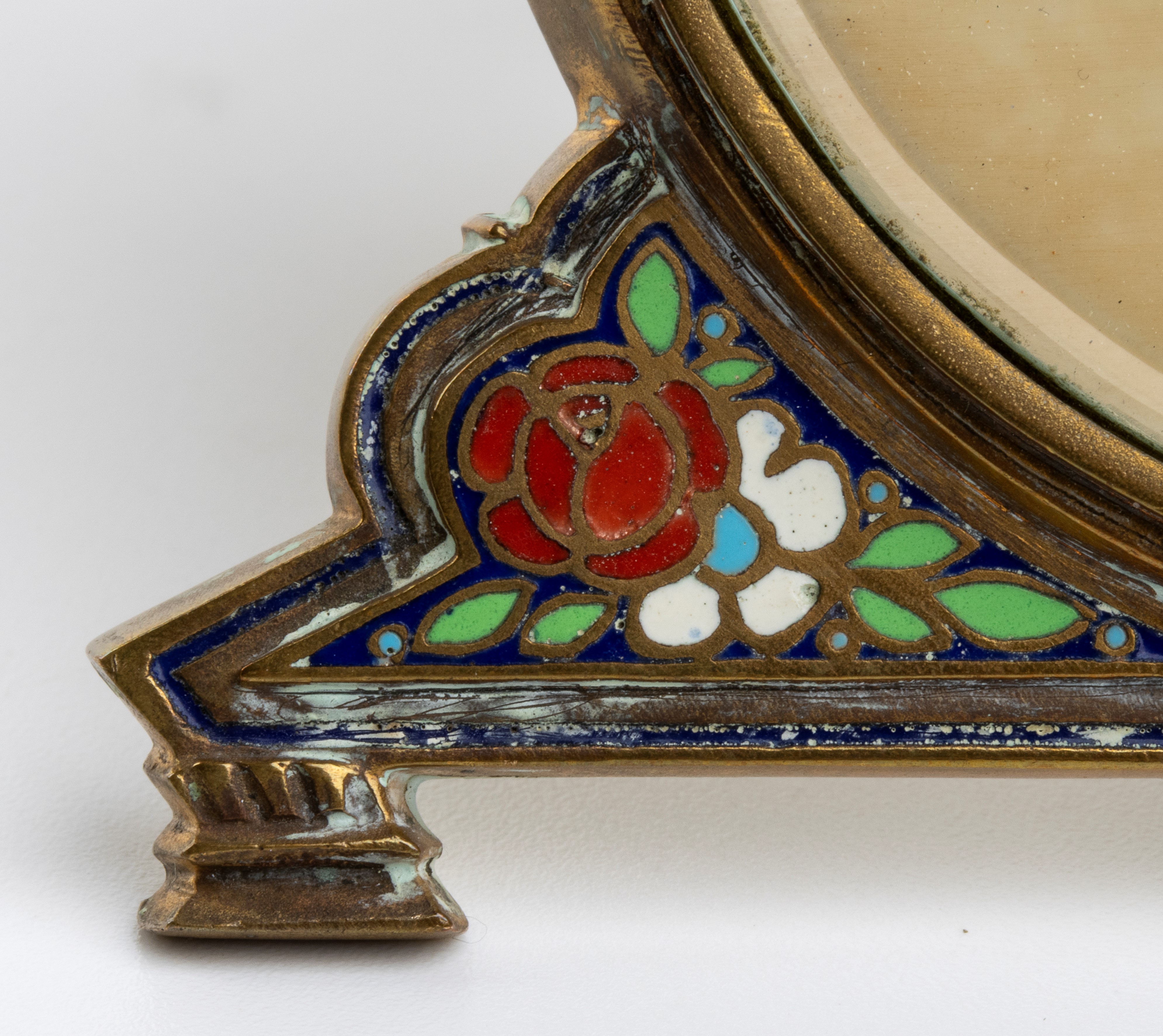 Orologio da Tavolo Art Déco con Smalti Policromi