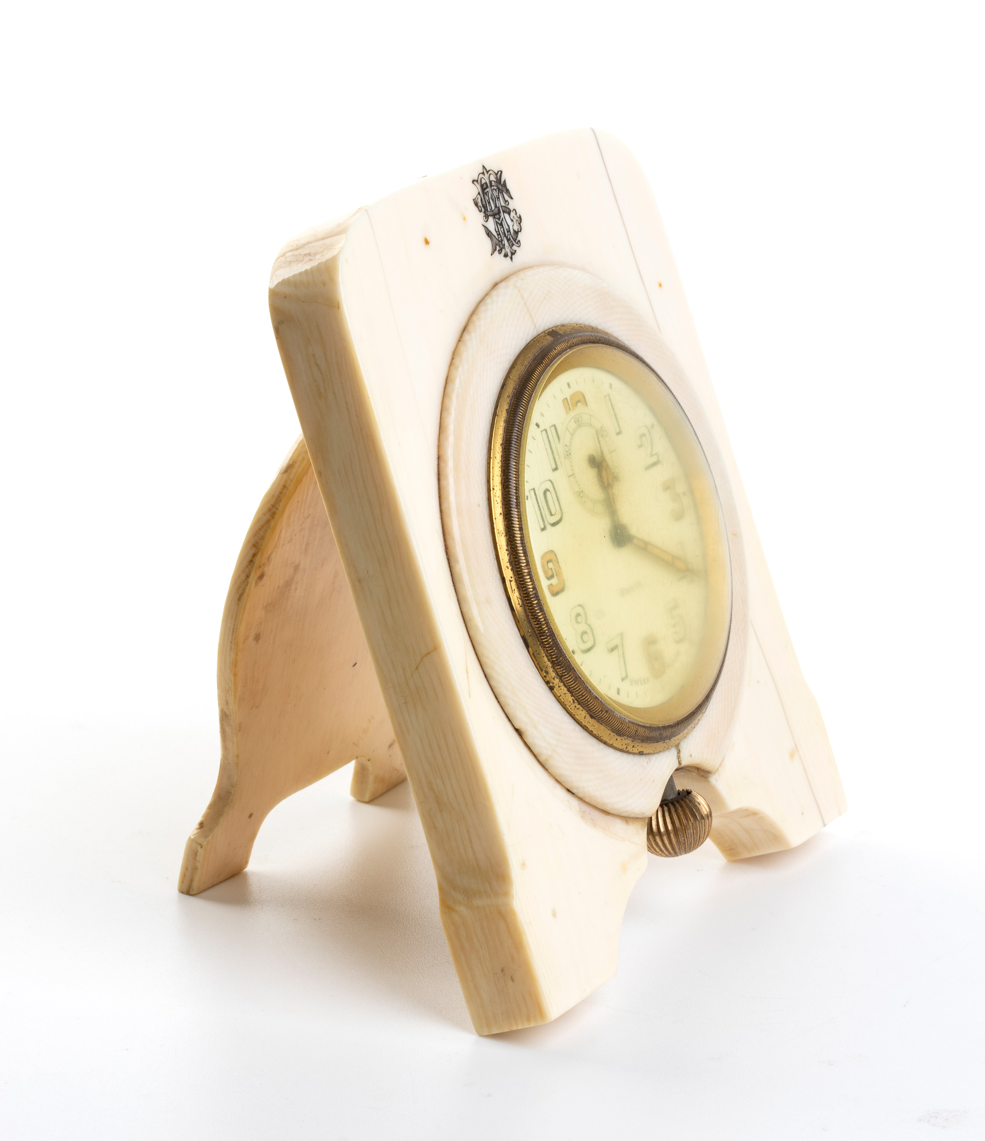 Orologio da tavolo Art Déco in avorio