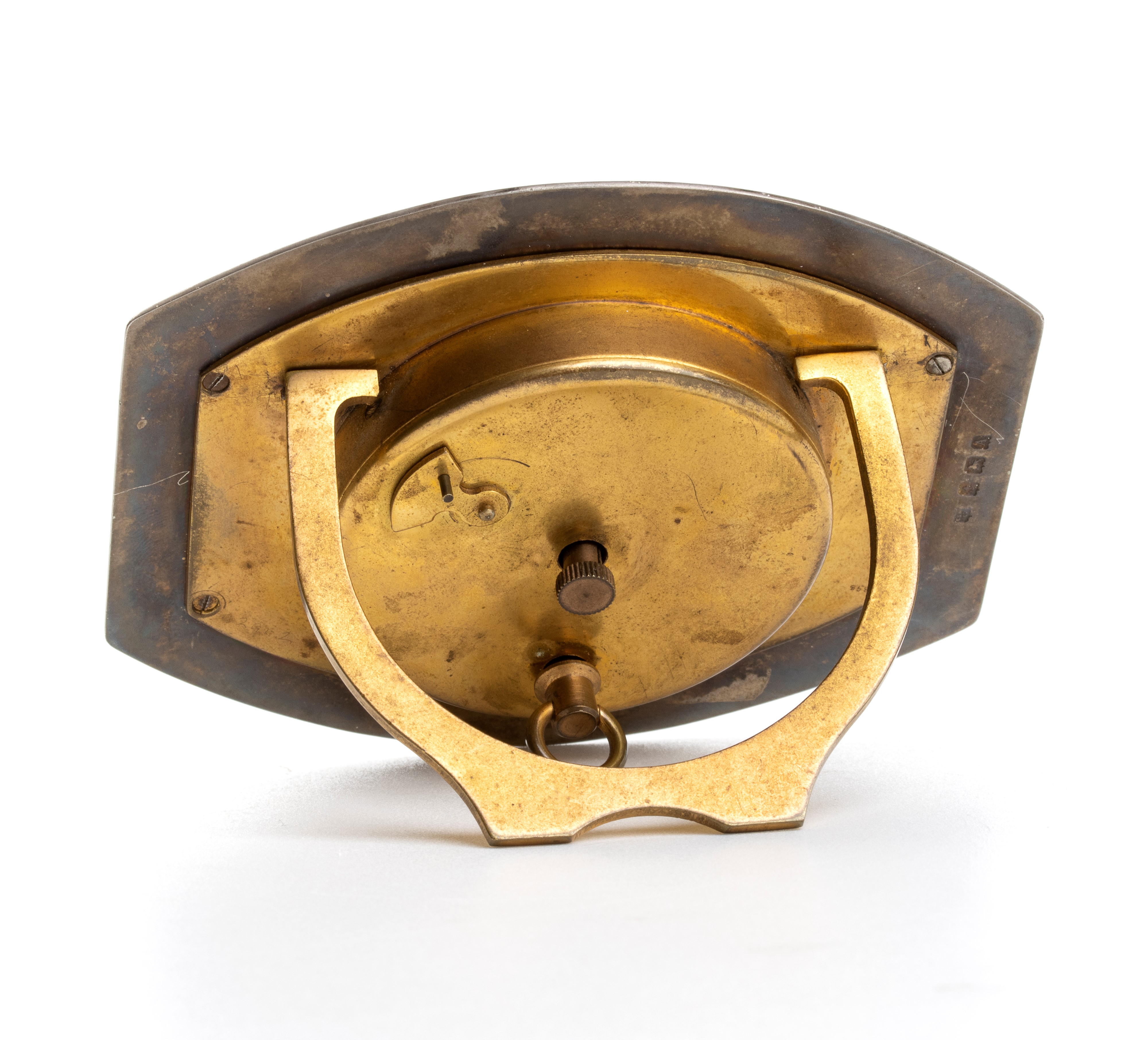 Charles S Green & Co Ltd - Orologio da Tavolo Art Déco in Argento e Smalto Guilloché