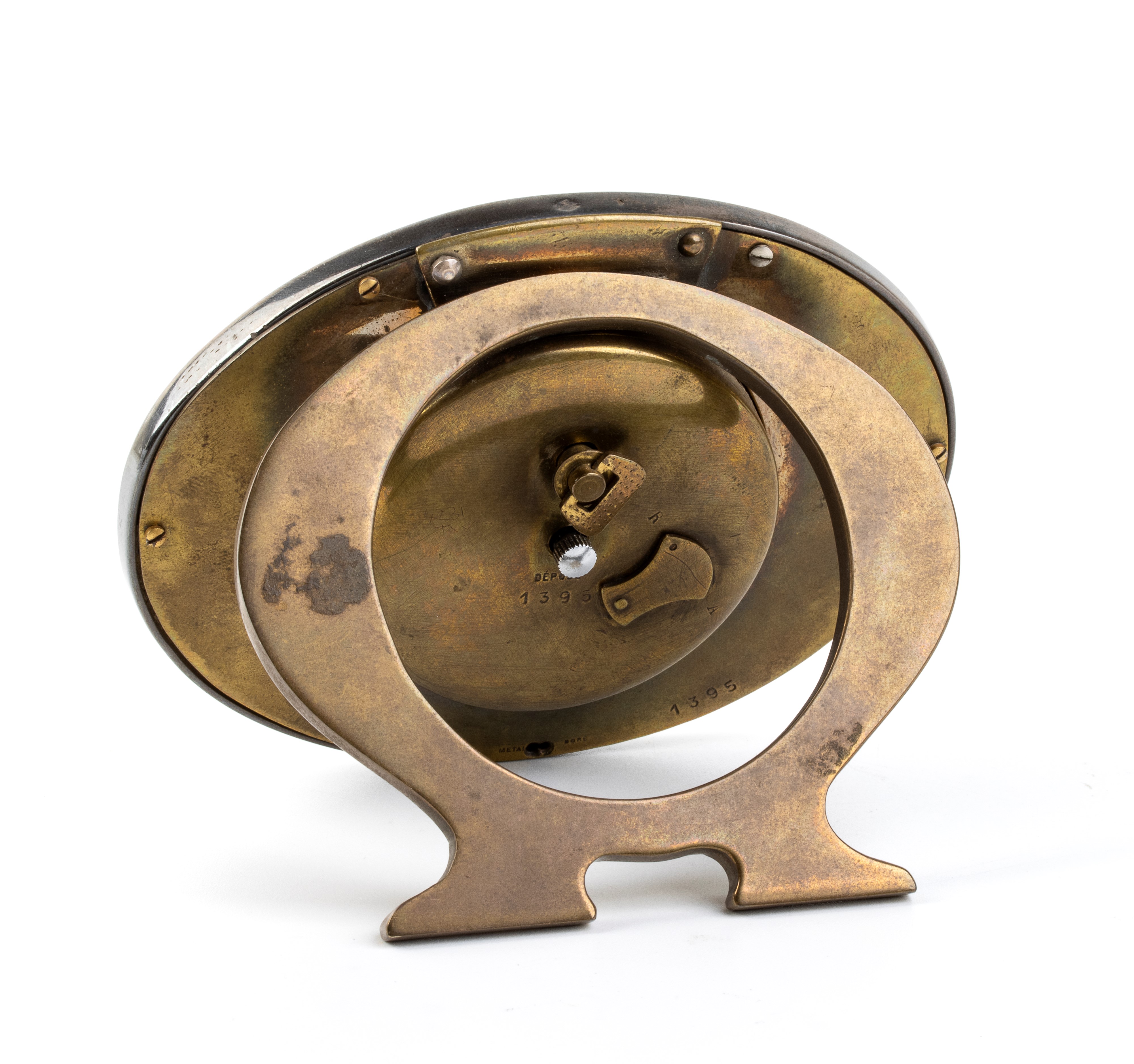 Orologio da tavolo Art Déco in argento, avorio e smalti guilloché