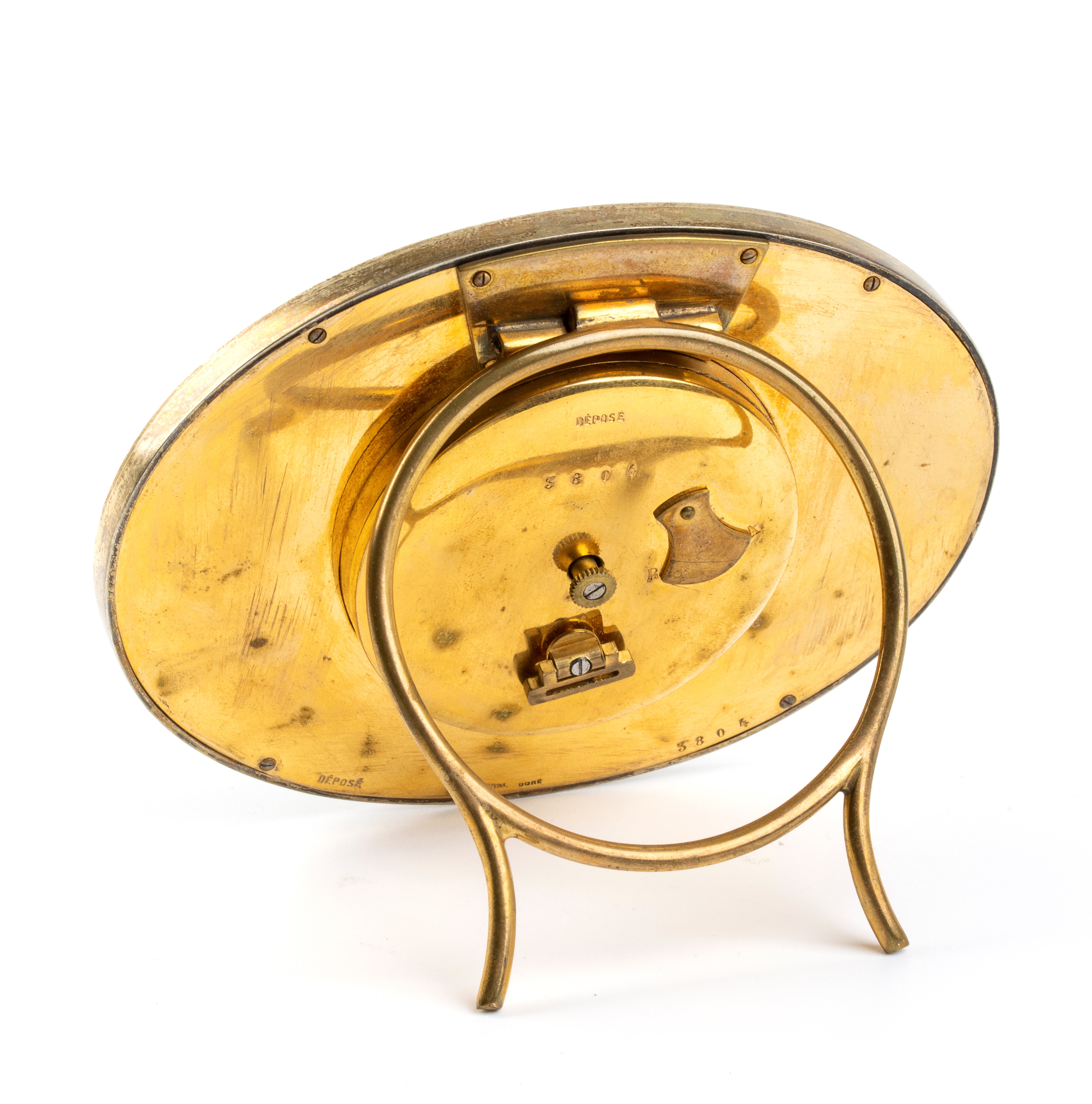 Orologio da tavolo Art Déco in argento, madreperla e smalti