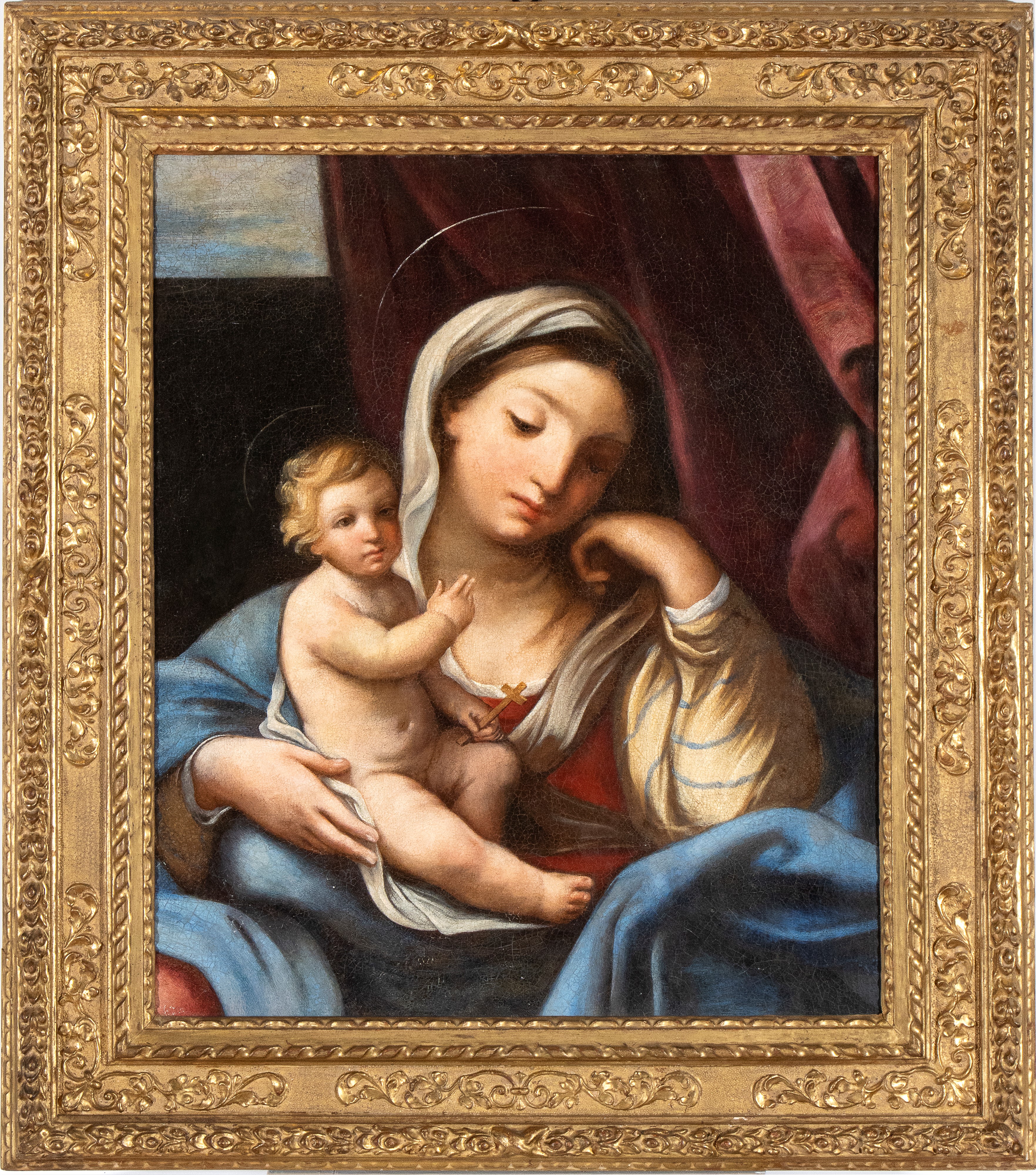 Scuola Romana, XVII Secolo - Madonna con Bambino