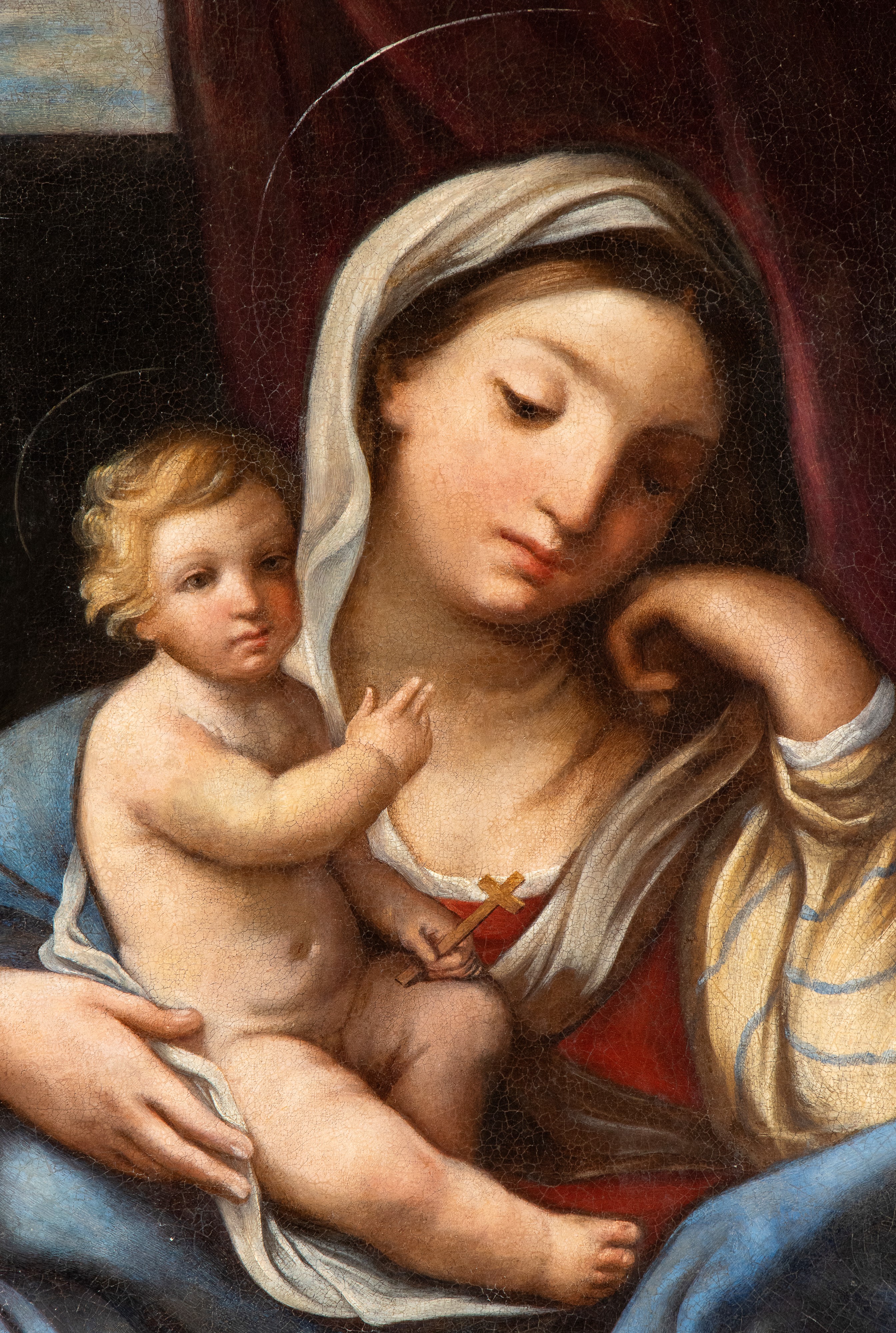Scuola Romana, XVII Secolo - Madonna con Bambino
