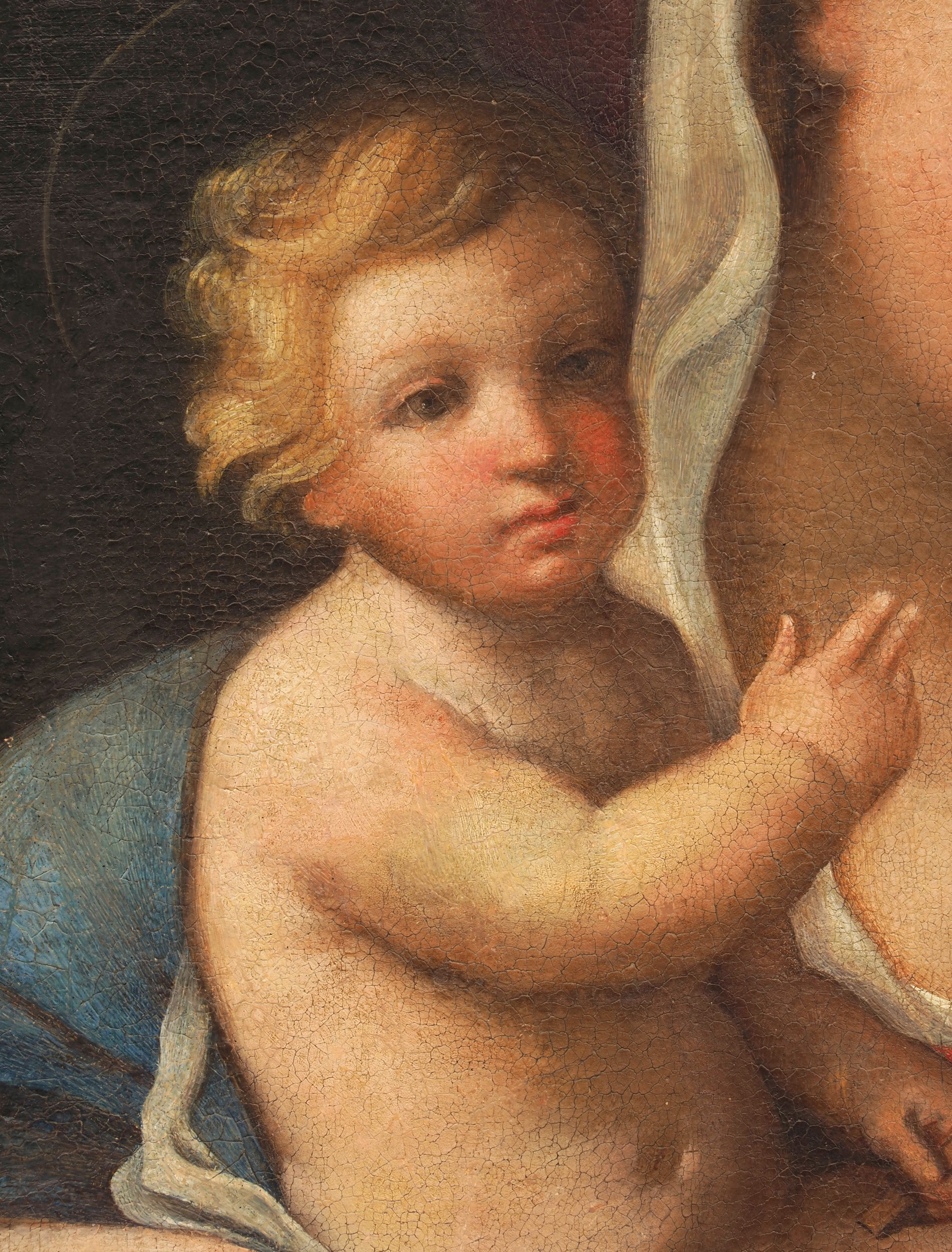 Scuola Romana, XVII Secolo - Madonna con Bambino