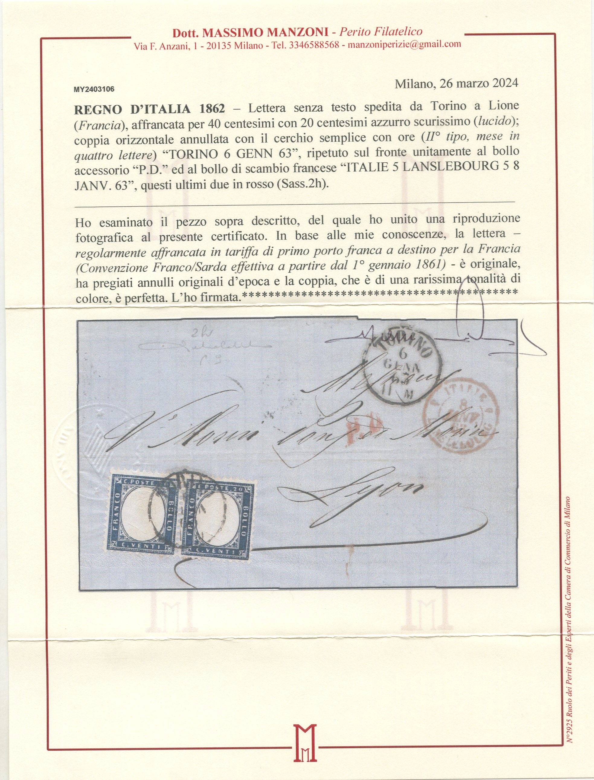 Regno D'italia - Storia Postale