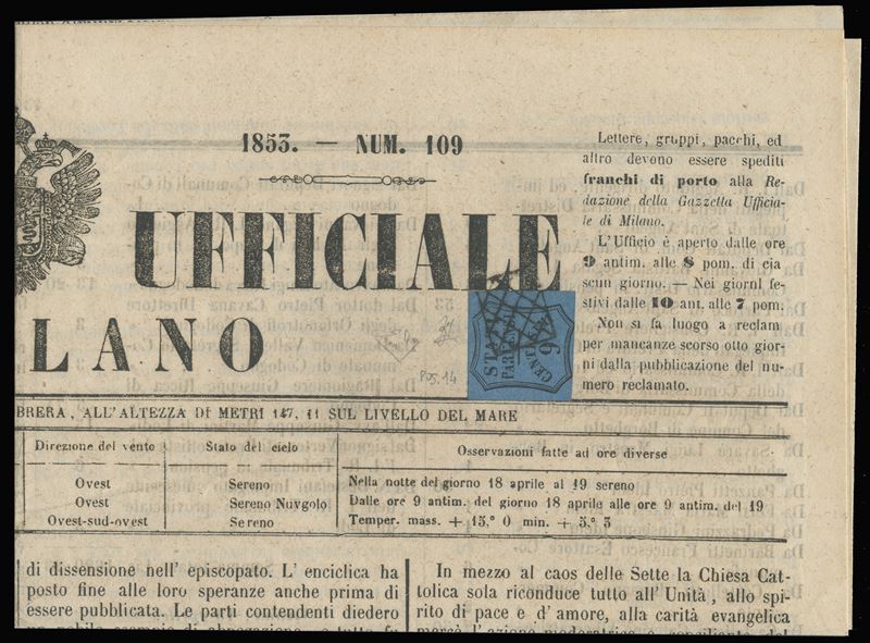 Parma/francobolli per Giornali - 4° Giorno D'uso