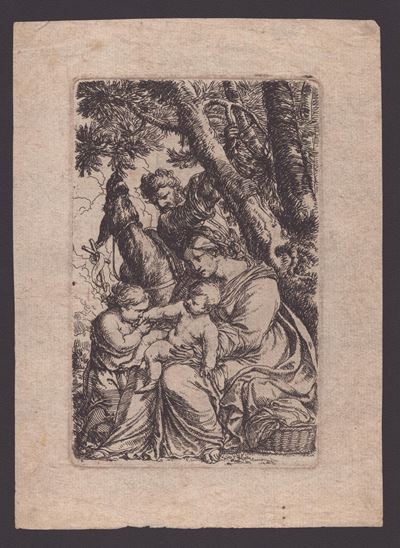 La Sacra Famiglia con San Giovanni e un Asinello