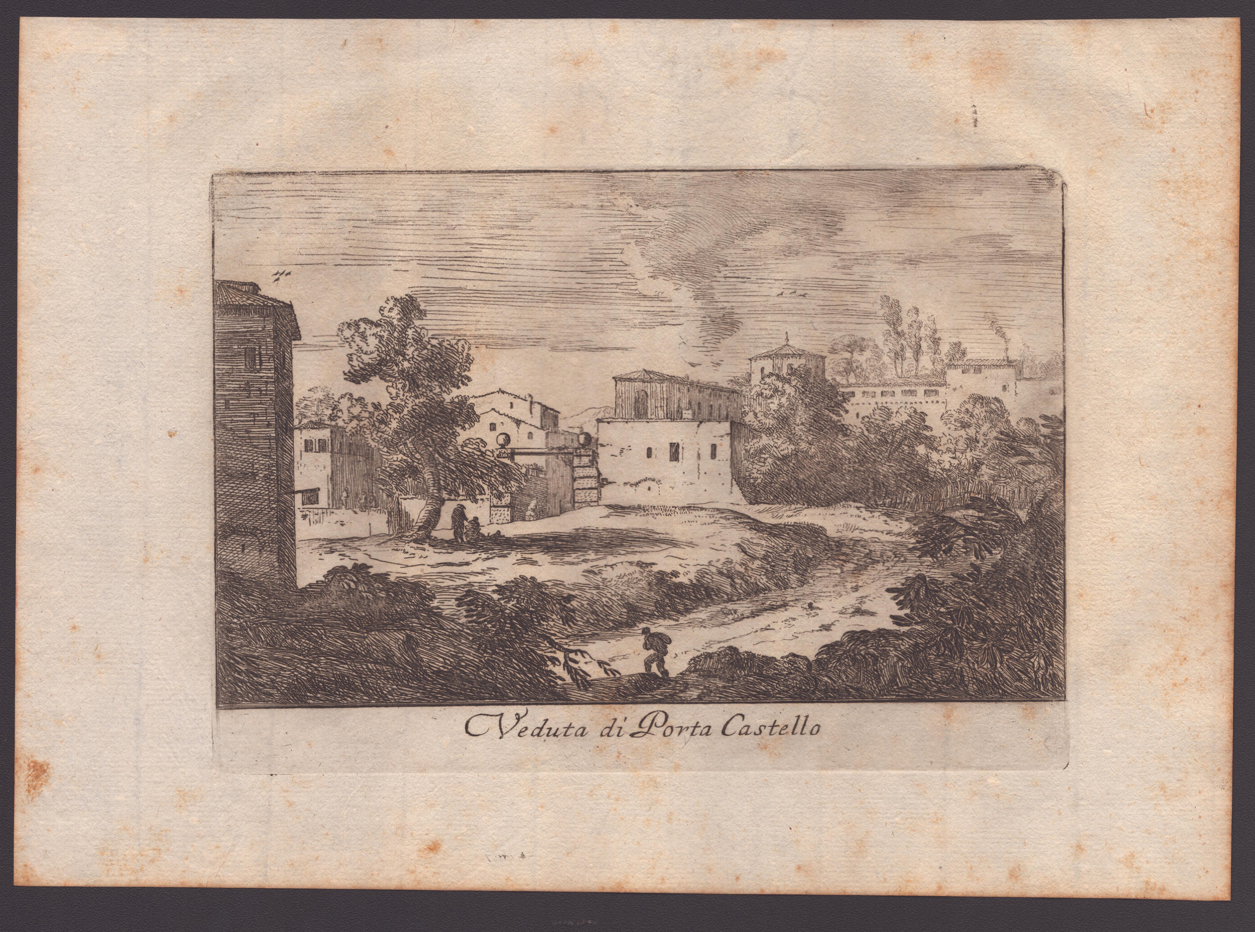 Paolo Anesi - Veduta di Port Castello | Veduta del Tevere a Mano Manca Fori di Porta del Popolo