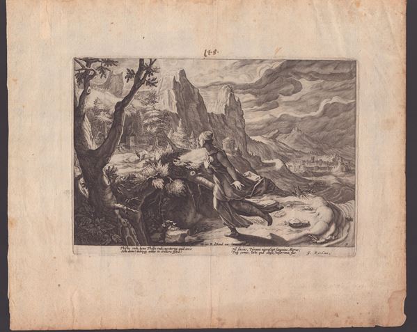 Hendrik Goltzius - Thisbe Frightened by the Lion | Jupiter and Juno with Tiresias | Apollo and Leucotoe