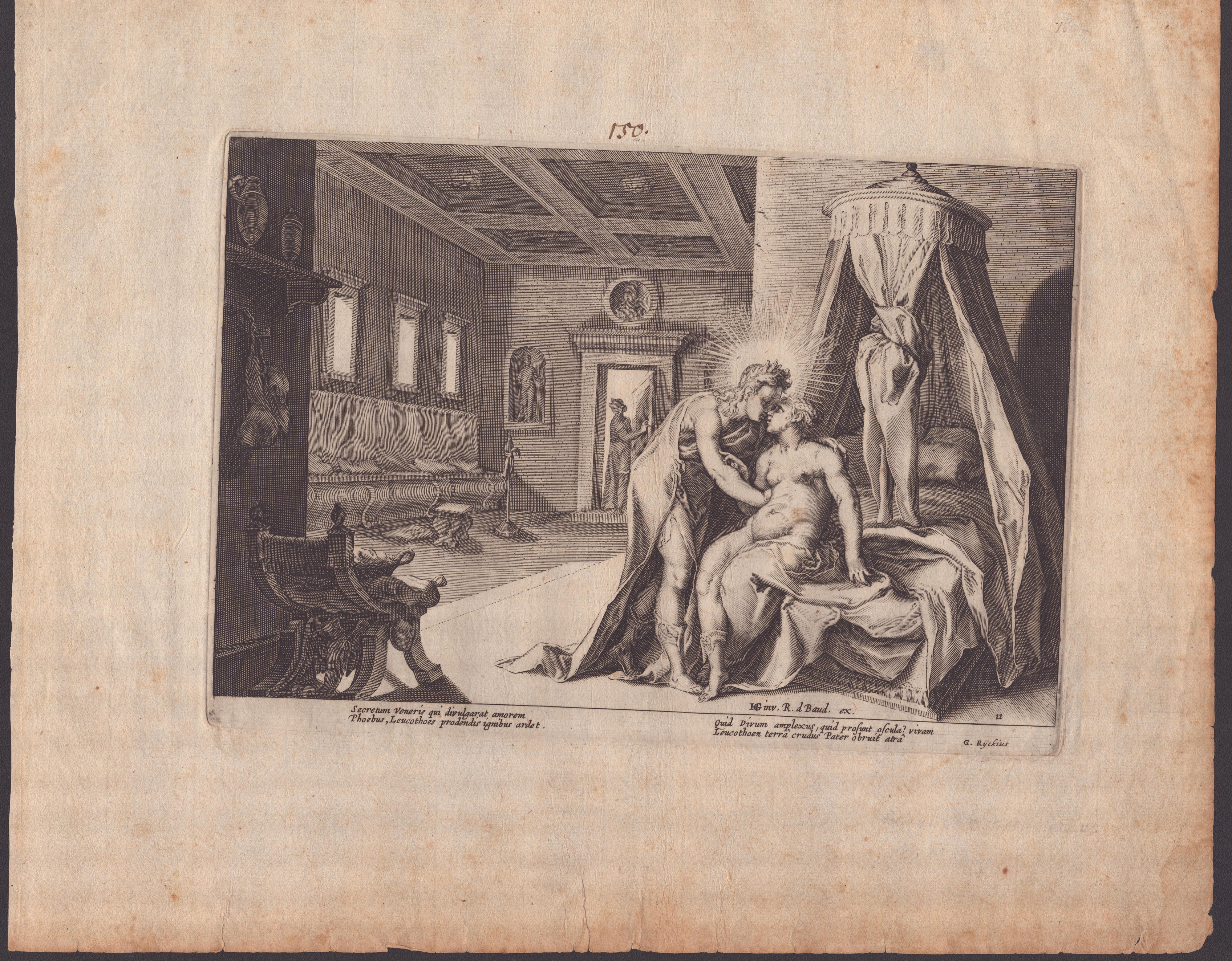 Hendrik Goltzius - Thisbe Spaventata dal Leone | Giove e Giunone con Tiresia | Apollo e Leucotoe