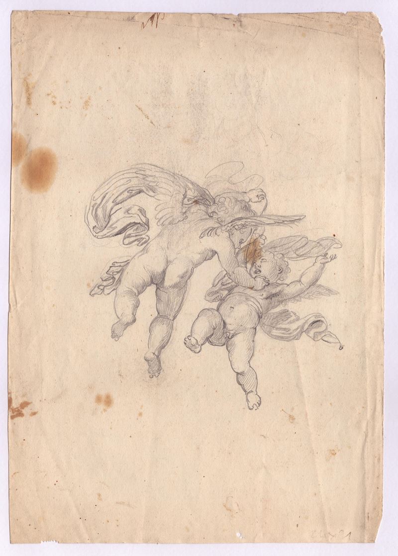 Francesco Coghetti (bergamo, 1801 - Roma, 1875) - Putti Volanti
