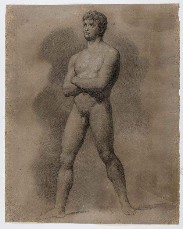 PELAGIO PALAGI (Bologna, 1775 - 1860) - Studio per un nudo maschile