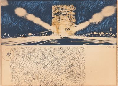 Christo And Jeanne-claude Progetto per L'arc De Triomphe