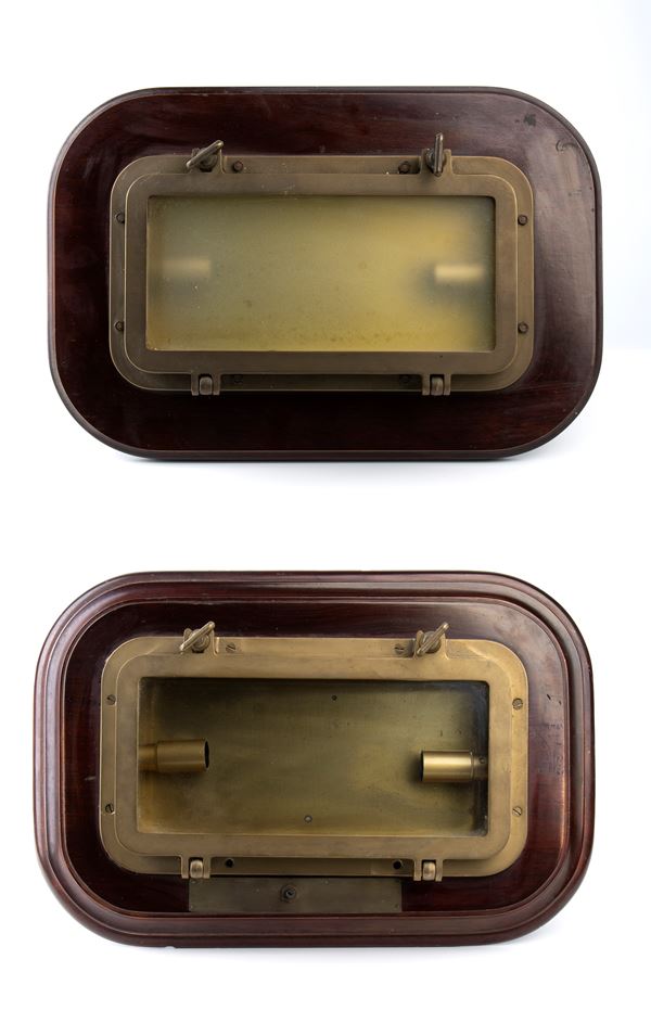 Pair of portholes with lighting