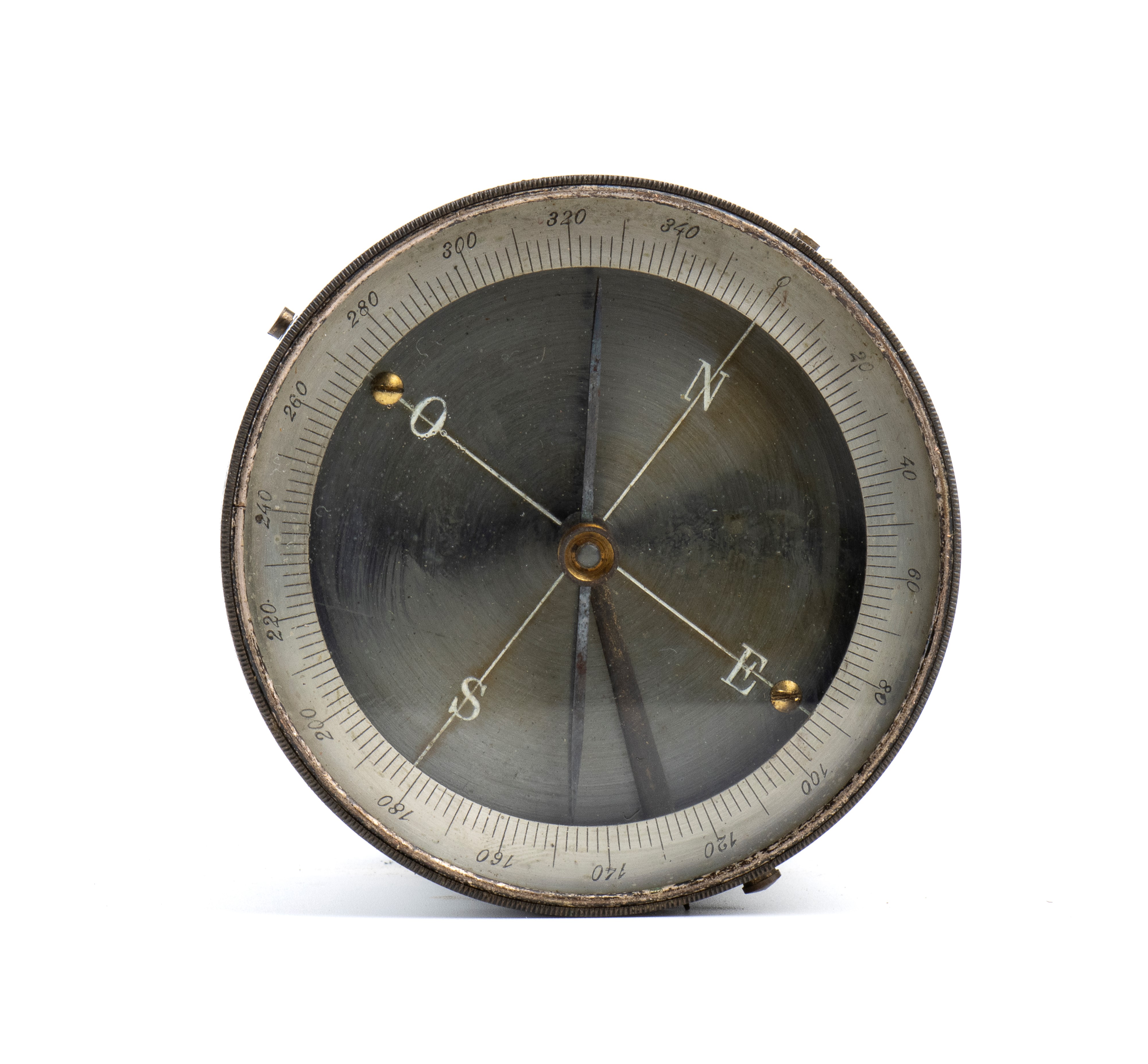 Squadro con bussola in scatola di legno