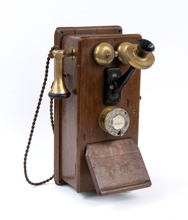 Wooden Wall Phone with Case