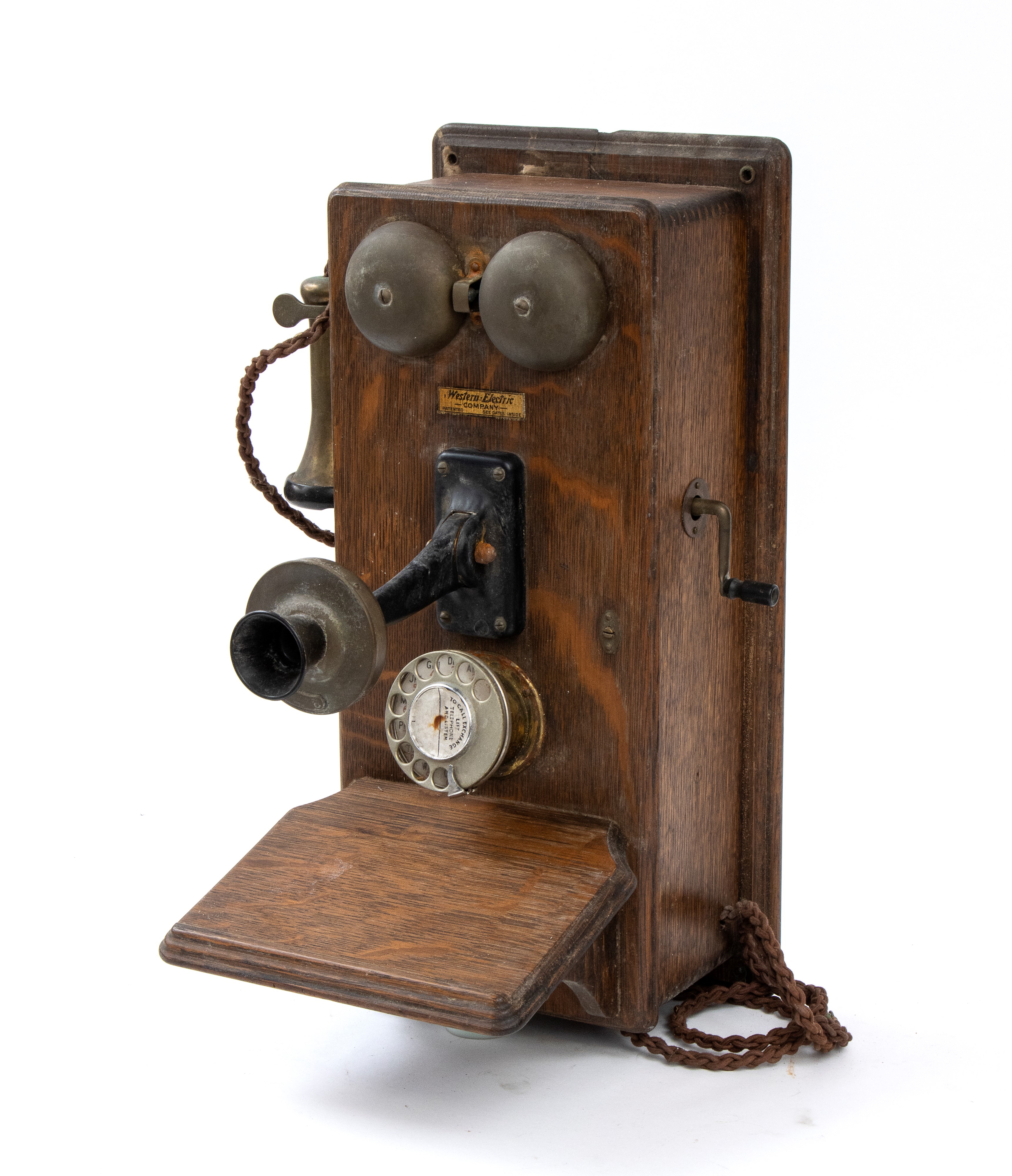 TELEFONO CON CASSA IN LEGNO DA PARETE