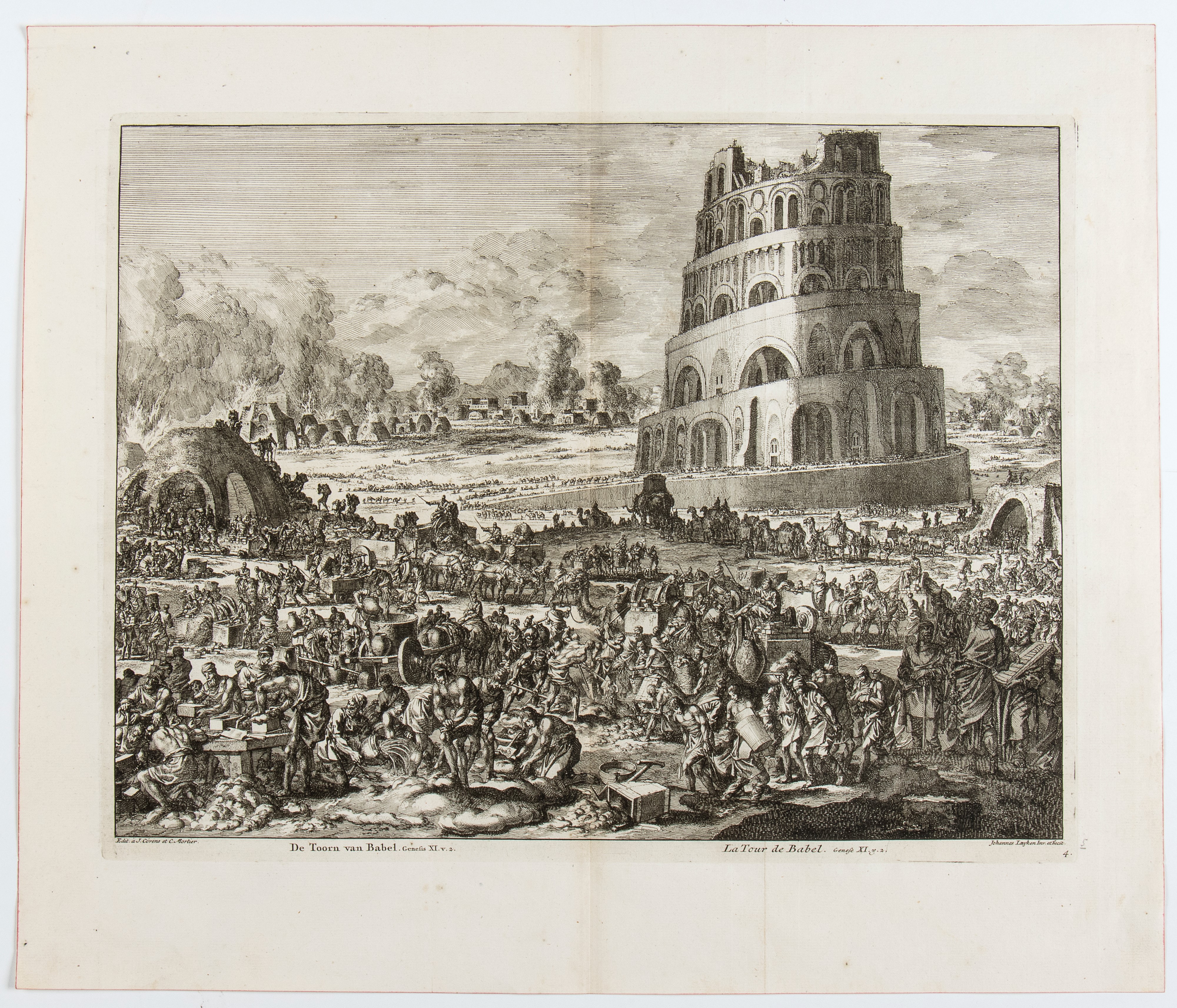 Jan Luyken - Torre di Babele | Giuseppe Vende il Grano ai Suoi Fratelli