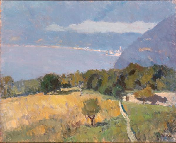 GIUSEPPE NOVELLO - Lake Maggiore from Agra