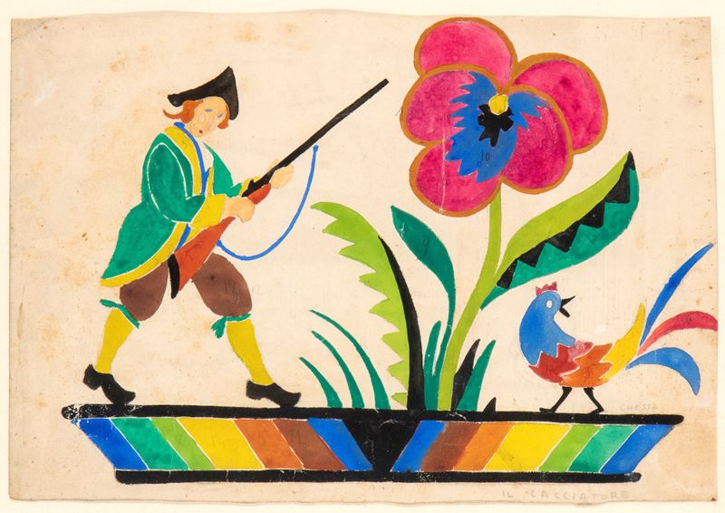 Bozzetto per ceramica, Il Cacciatore