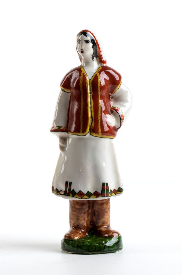 MANIFATTURA ICARO RODI - Female figure in traditional costumes