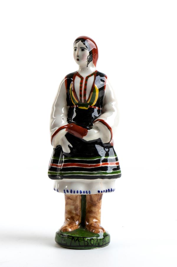 MANIFATTURA ICARO RODI - Female figure in traditional costumes