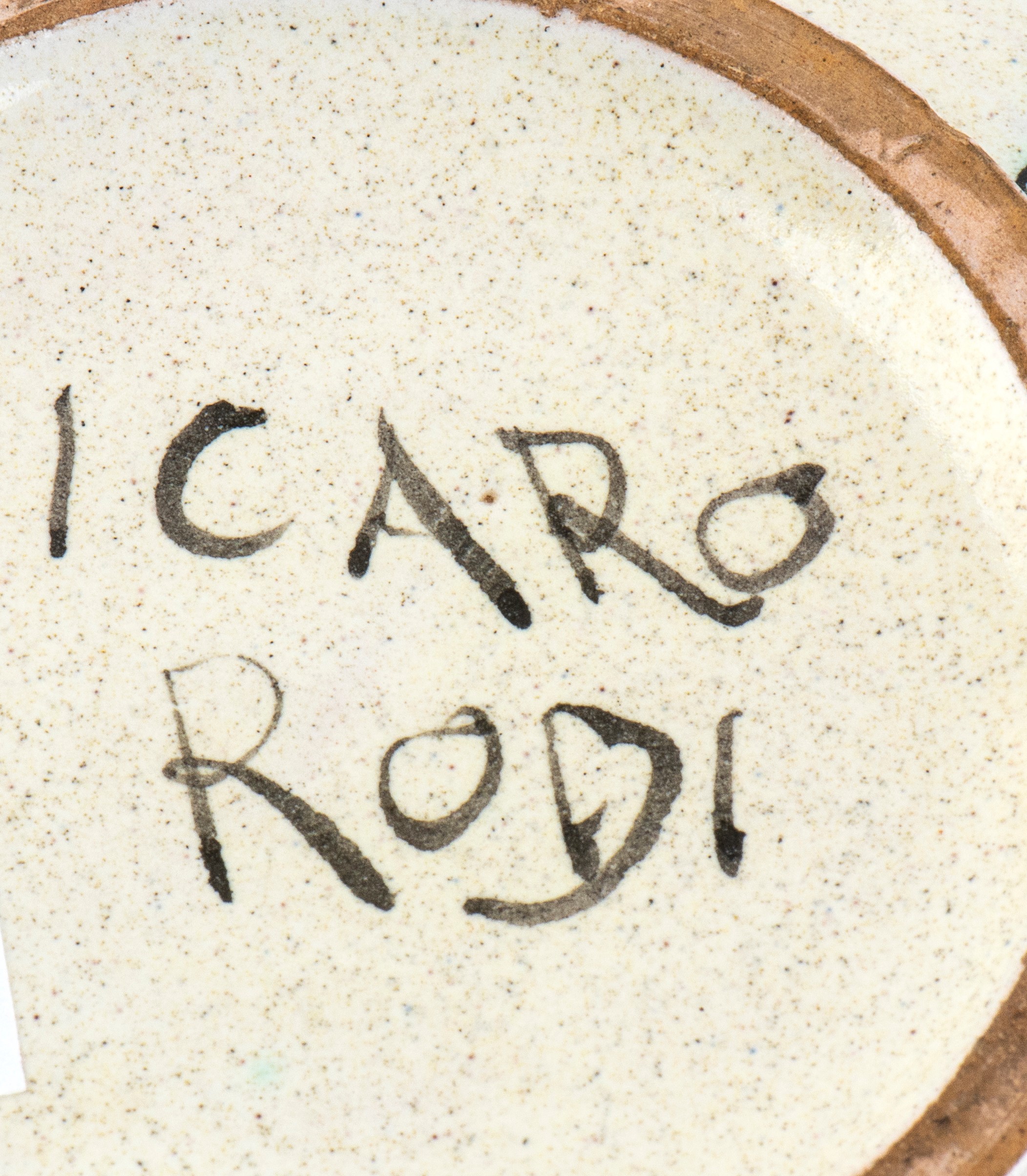 Manifattura Icaro Rodi - Vaso Tondo con Decorazione Floreale