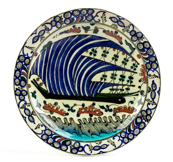 MANIFATTURA ICARO RODI - Plate with Iznik decoration 