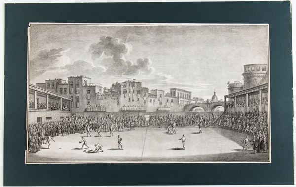 Bracelet ball game in Naples  - Auction Old and Modern Prints, Drawings and Maps - Bertolami Fine Art - Casa d'Aste