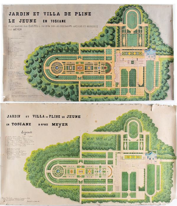 Jardin et Villa de Pline le Jeune en Tuscane d&#39;pres Meyer