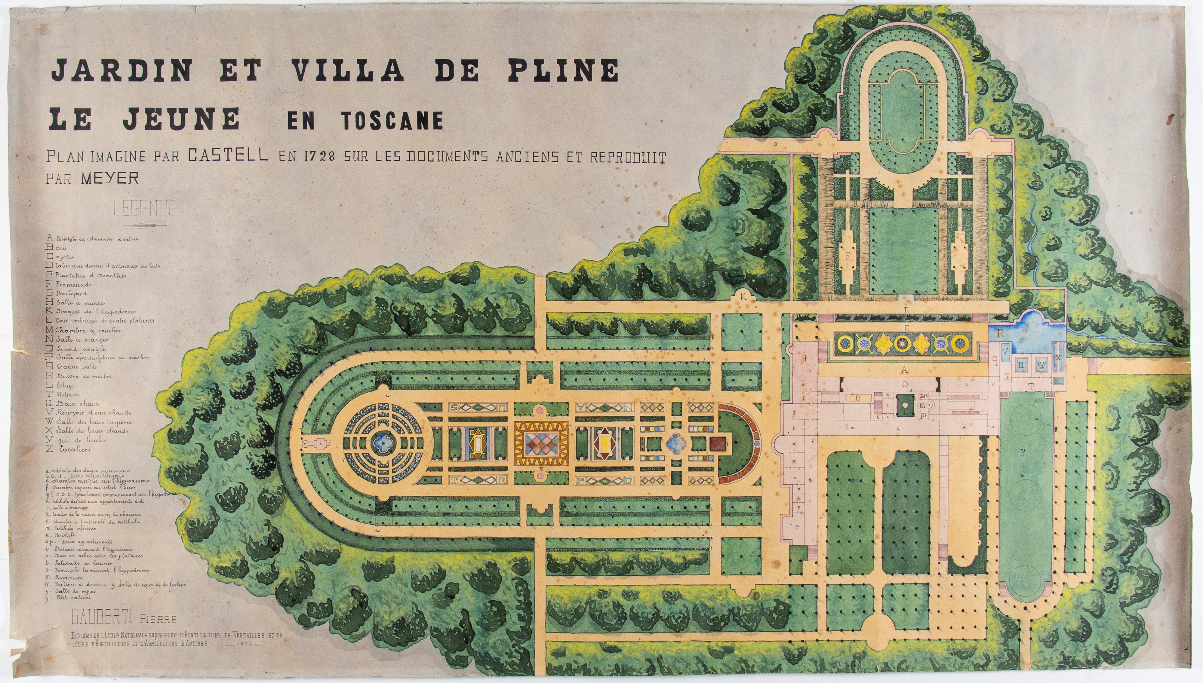 Jardin Et Villa De Pline le Jeune En Toscane D'apres Meyer