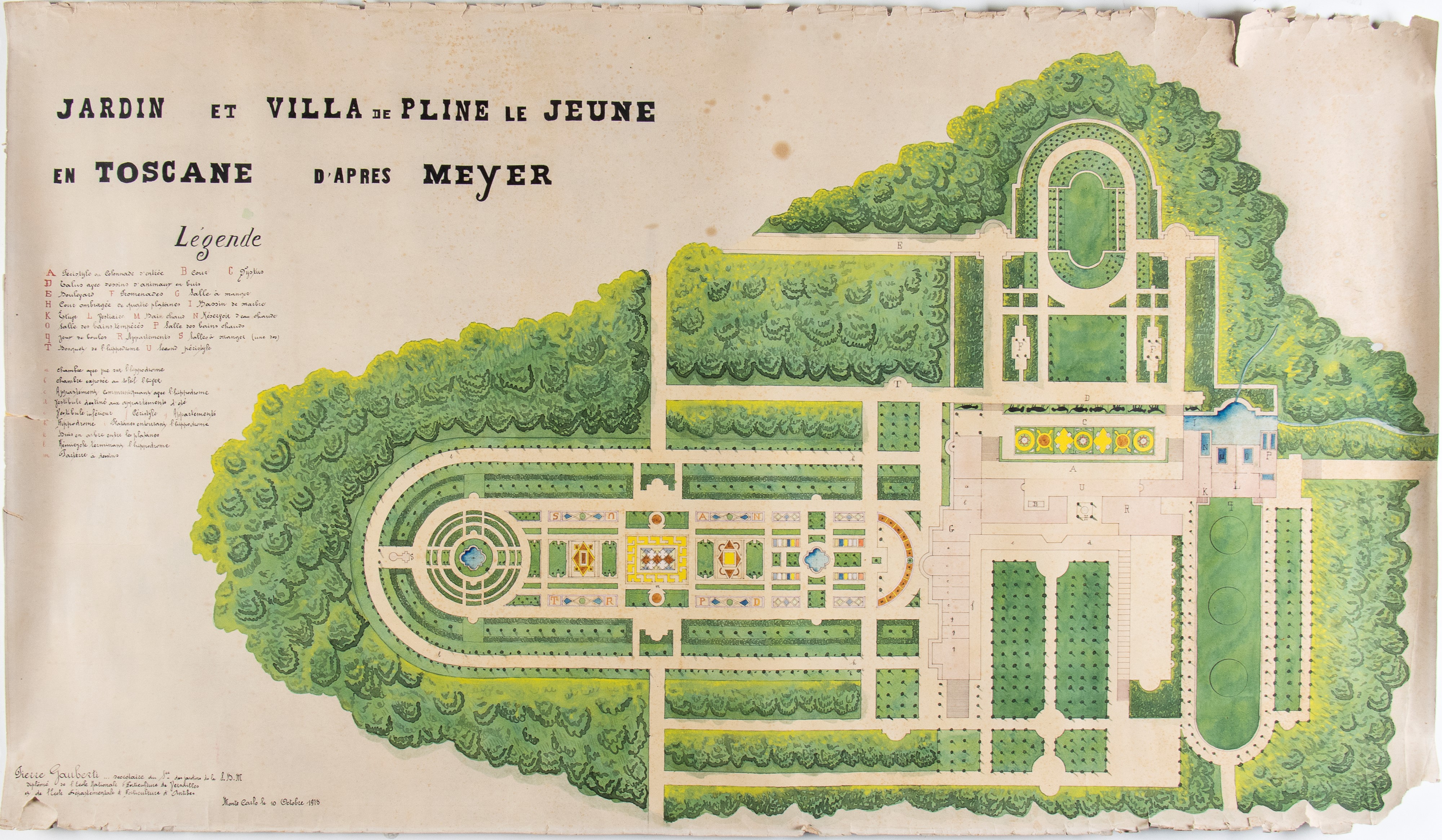 Jardin Et Villa De Pline le Jeune En Toscane D'apres Meyer