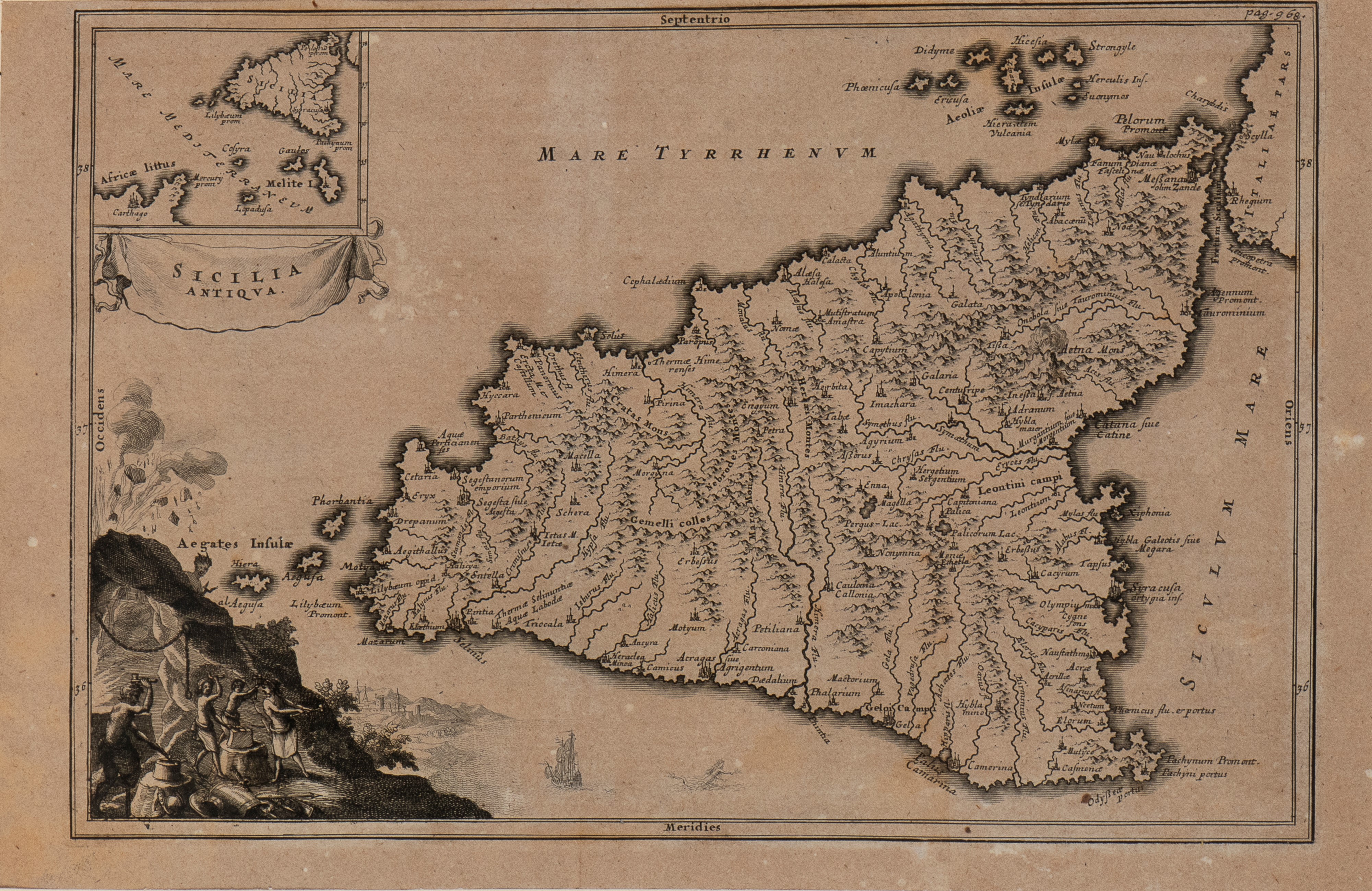 REGIONES ITALIAE ex Augusti Caesaris divisione | ITALIA ANTIQUA | LATII UTRIUSQUE DELINEATIO | IT...